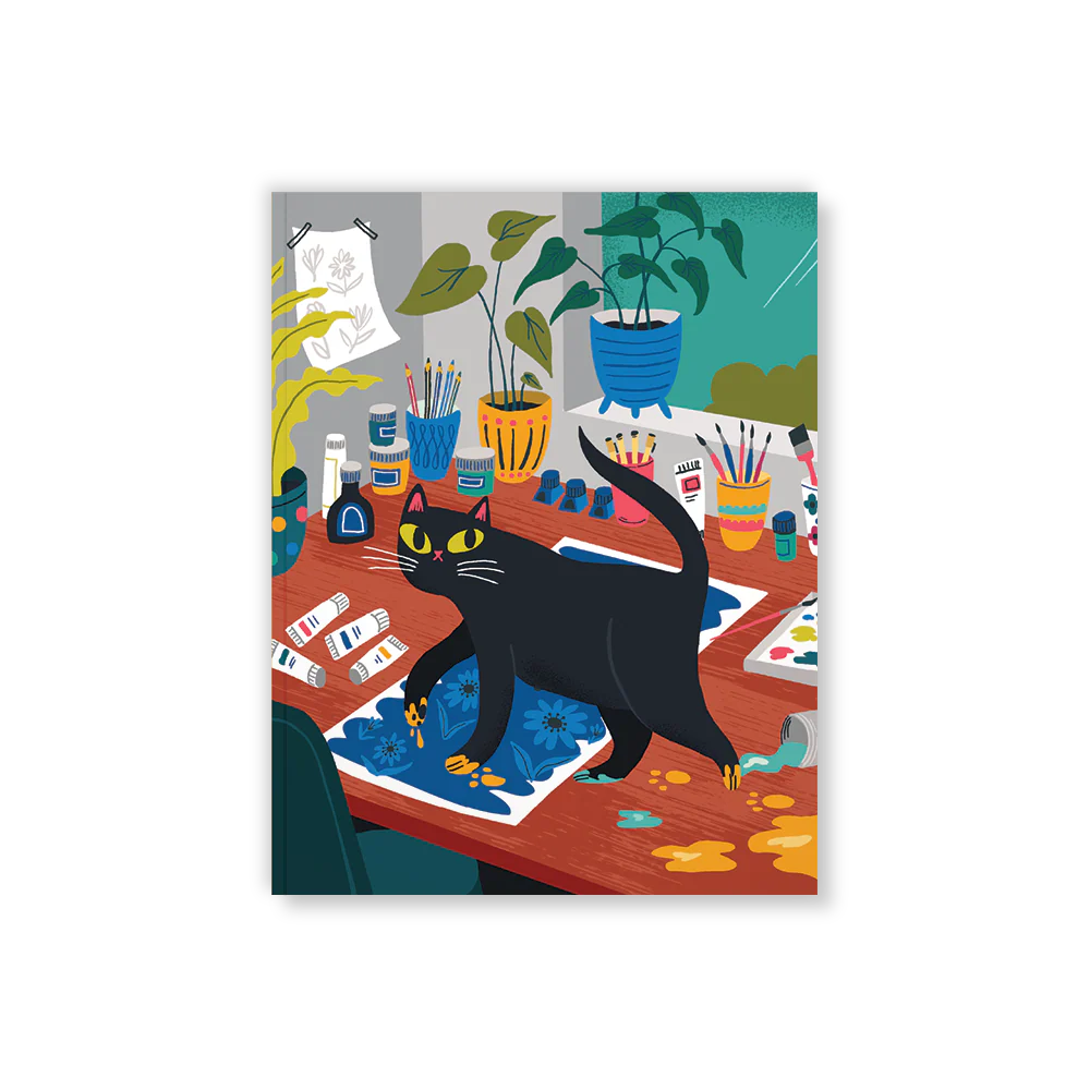 Art Cat Medium Layflat Notebook