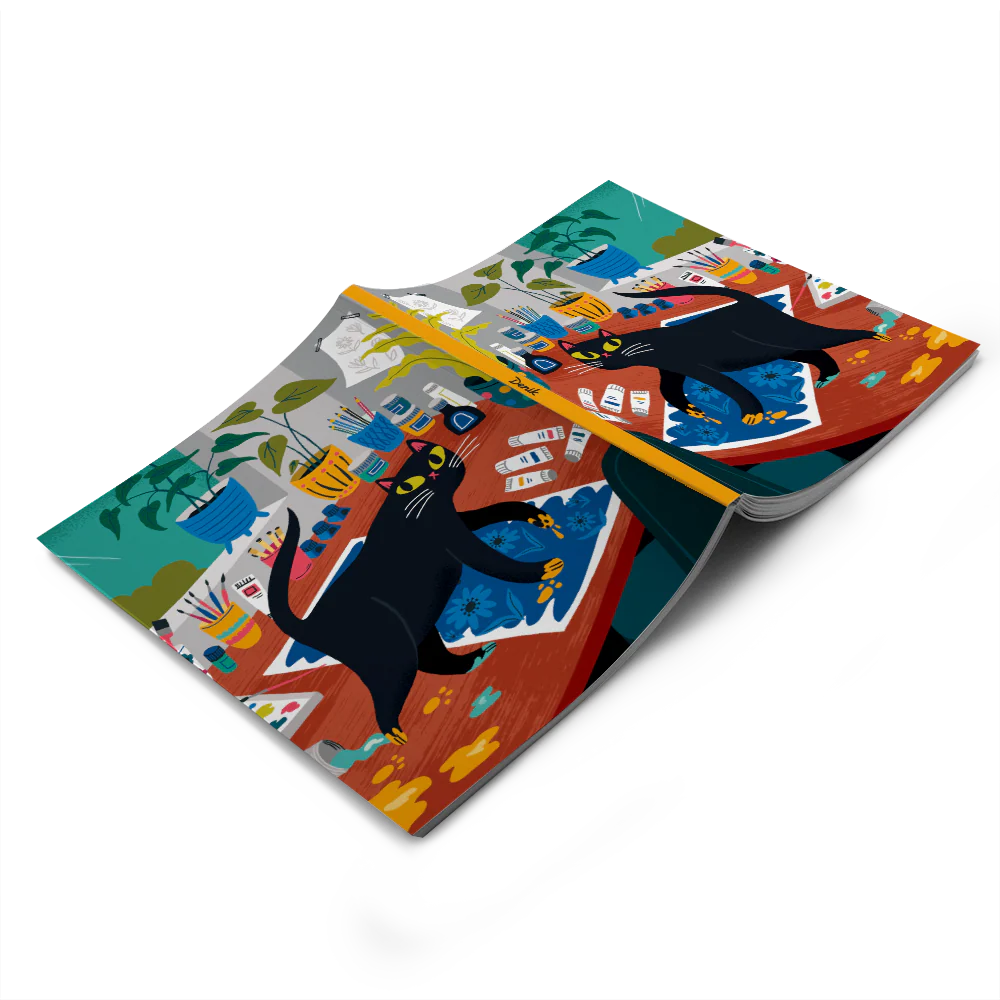 Art Cat Medium Layflat Notebook - Image 2