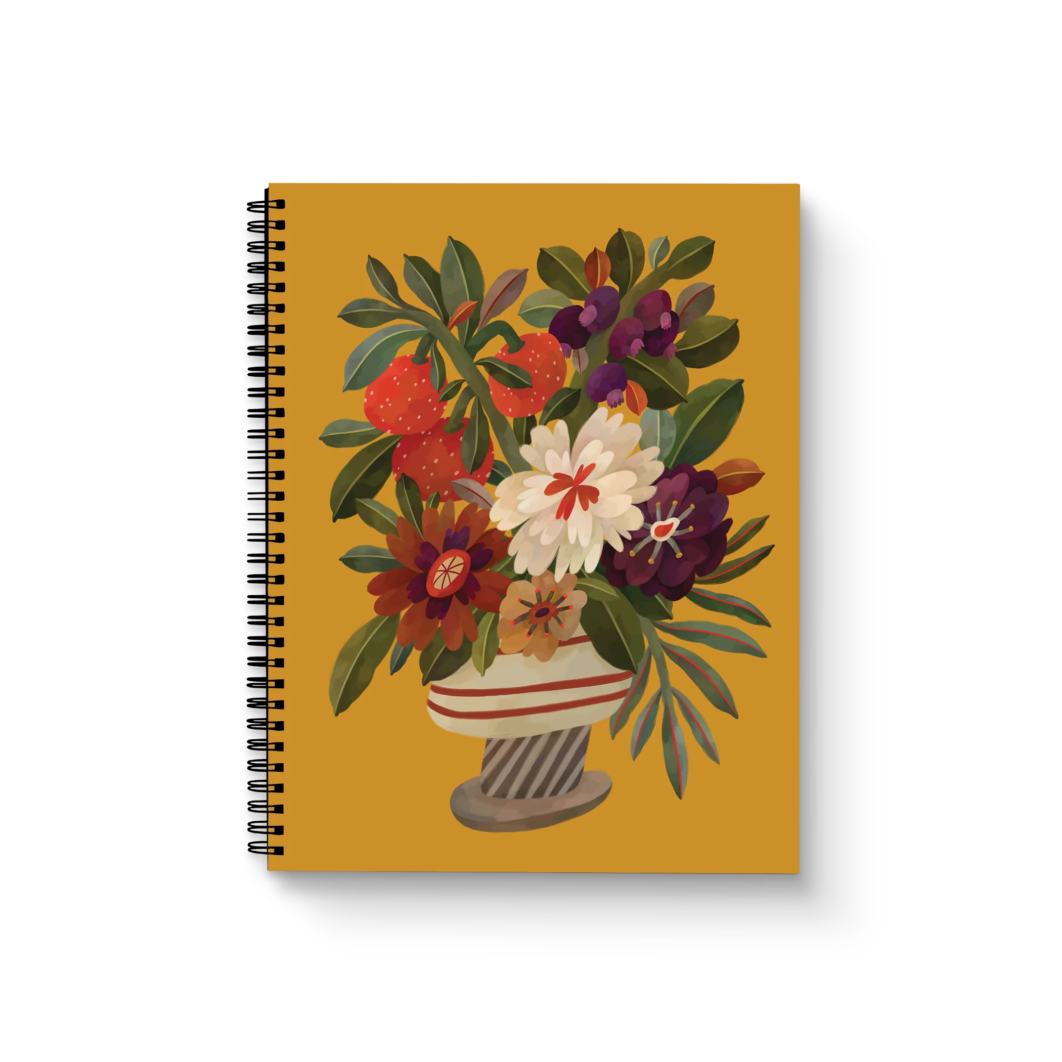 Autumnal Vase Medium Wire-O Spiral Notebook