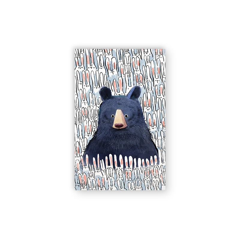 Black Bear and Bunnies Classic Layflat Notebook