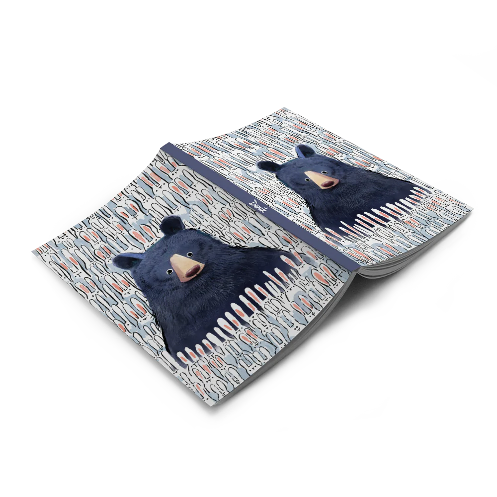 Black Bear and Bunnies Classic Layflat Notebook - Image 2