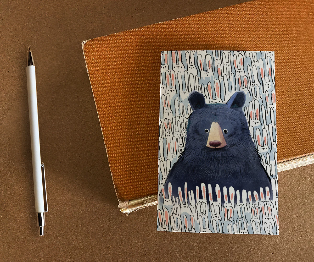 Black Bear & Bunnies Pocket Notebook - Image 4