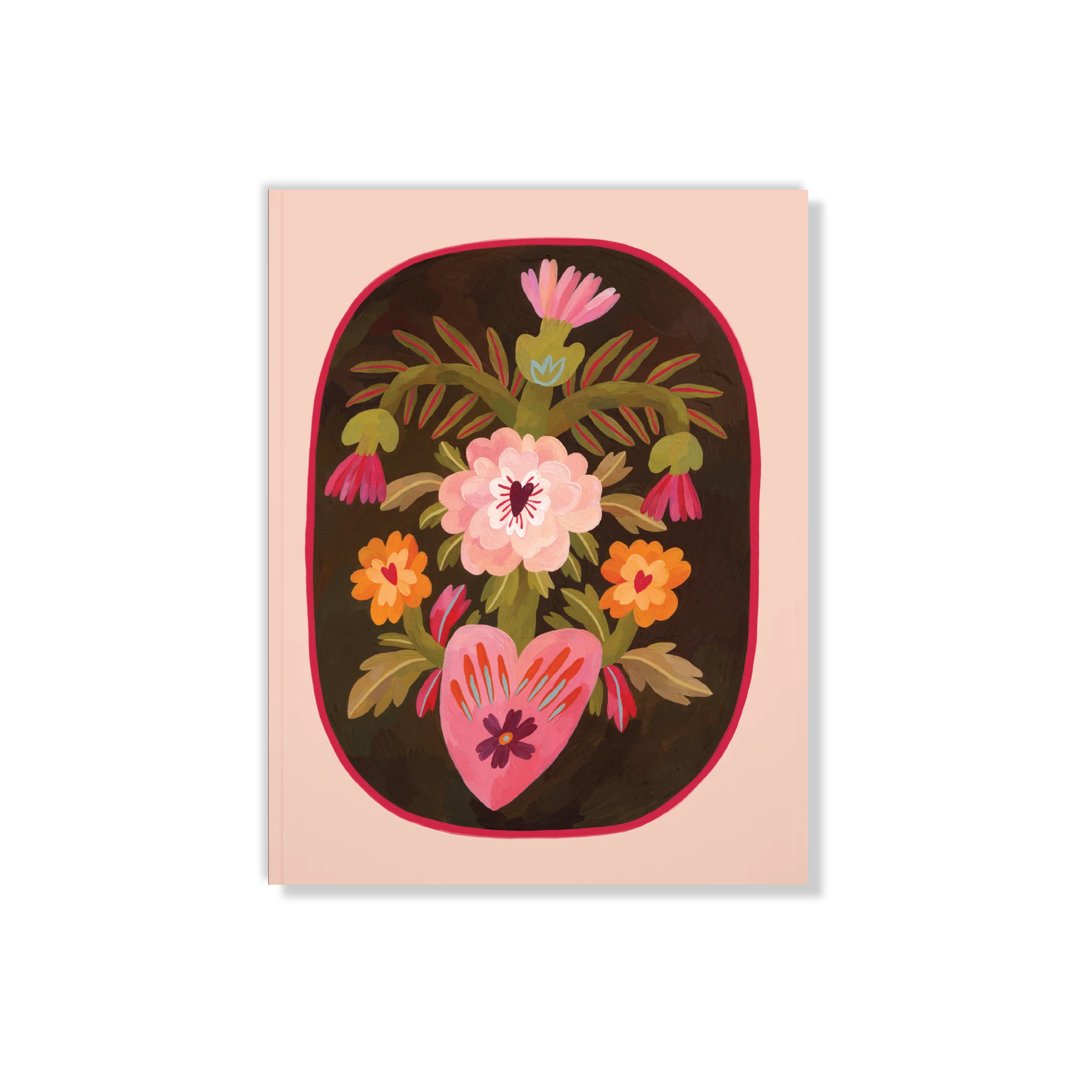 Blossoming Heart Medium Layflat Notebook