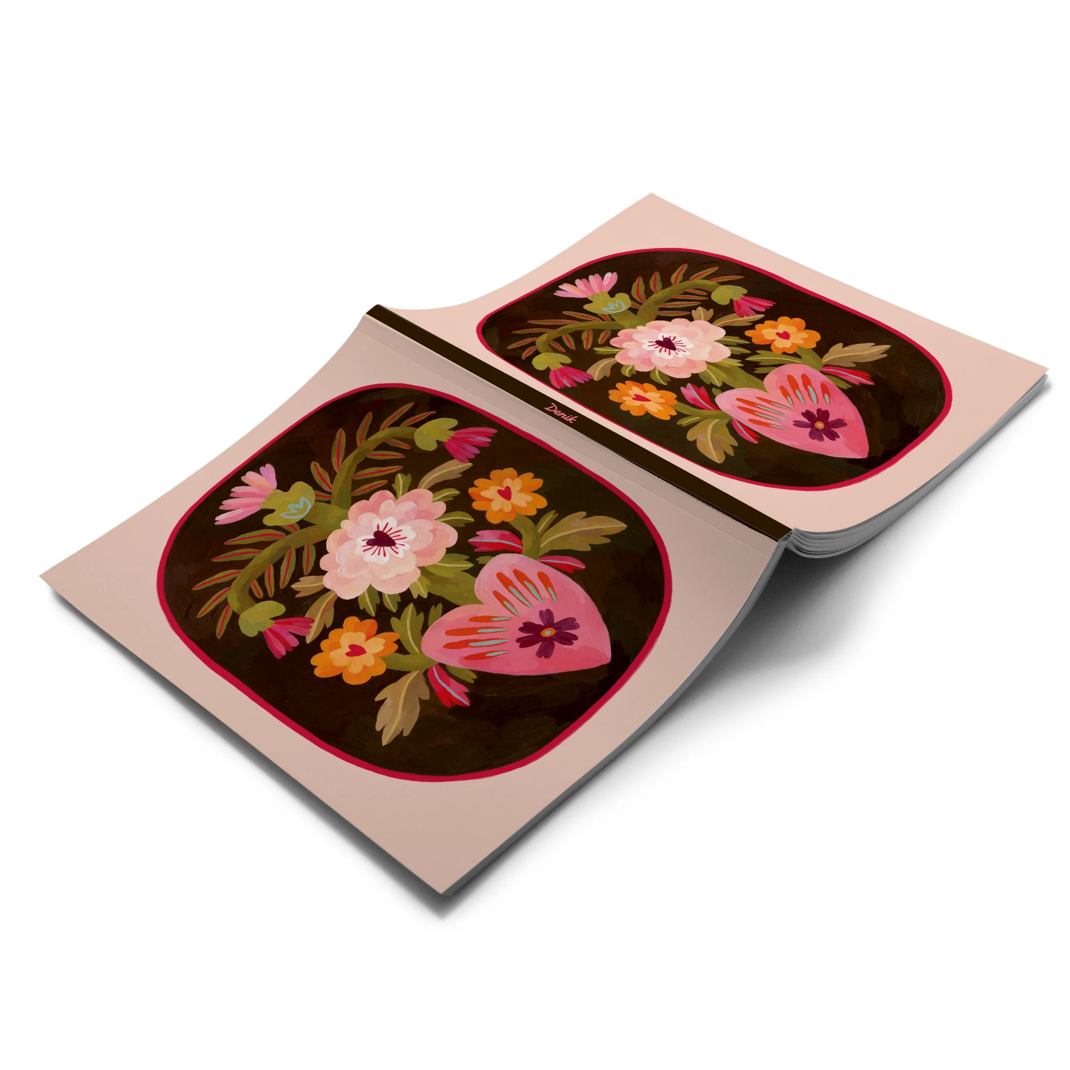 Blossoming Heart Medium Layflat Notebook - Image 2