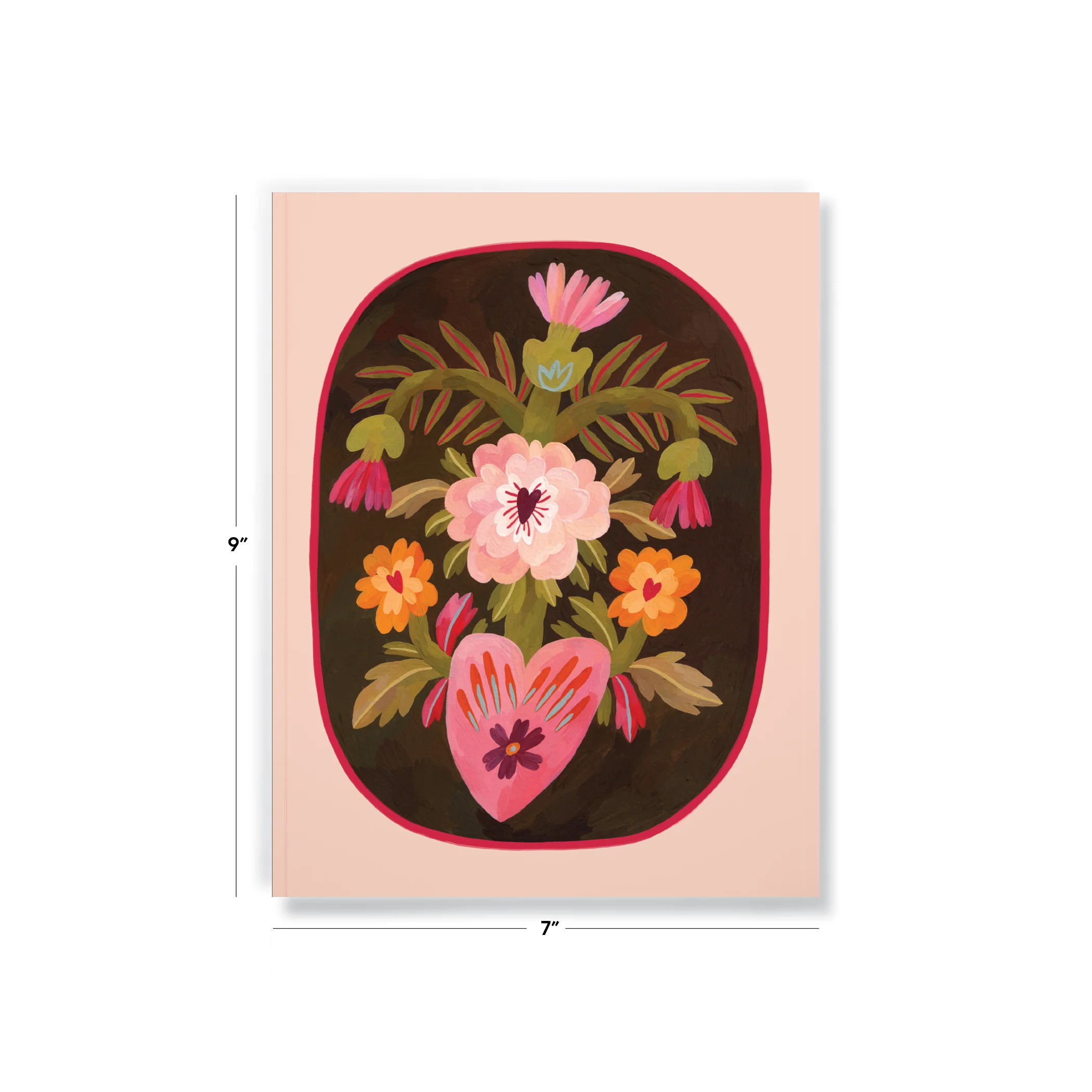 Blossoming Heart Medium Layflat Notebook - Image 5