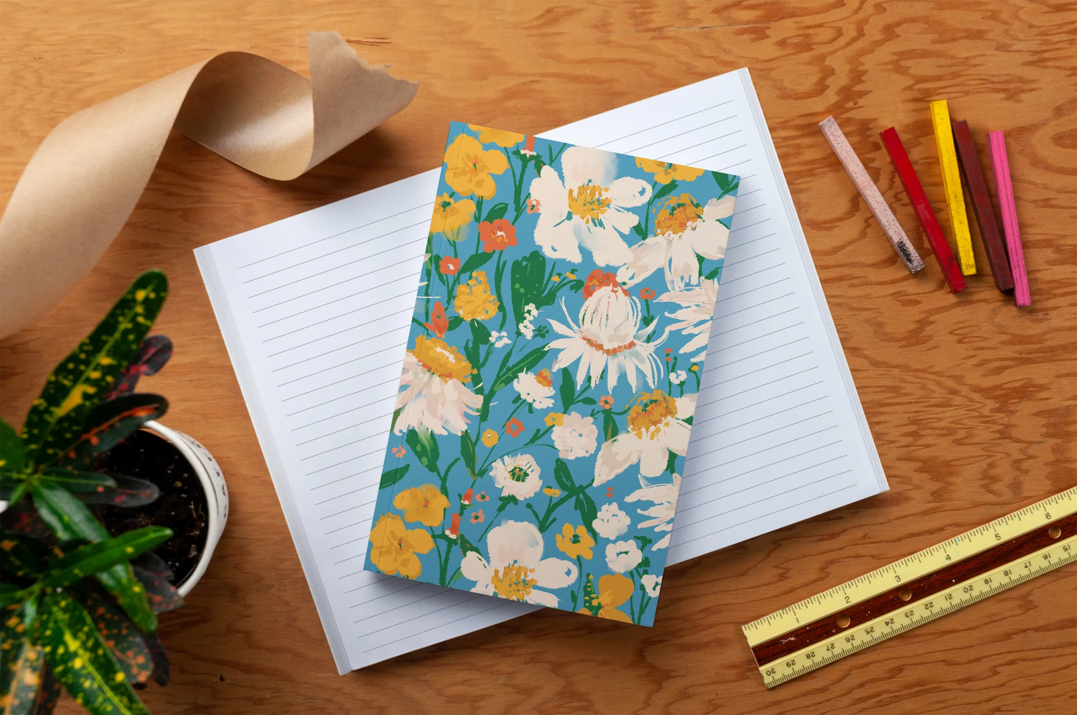 Blue Bouquet Classic Layflat Notebook - Image 3