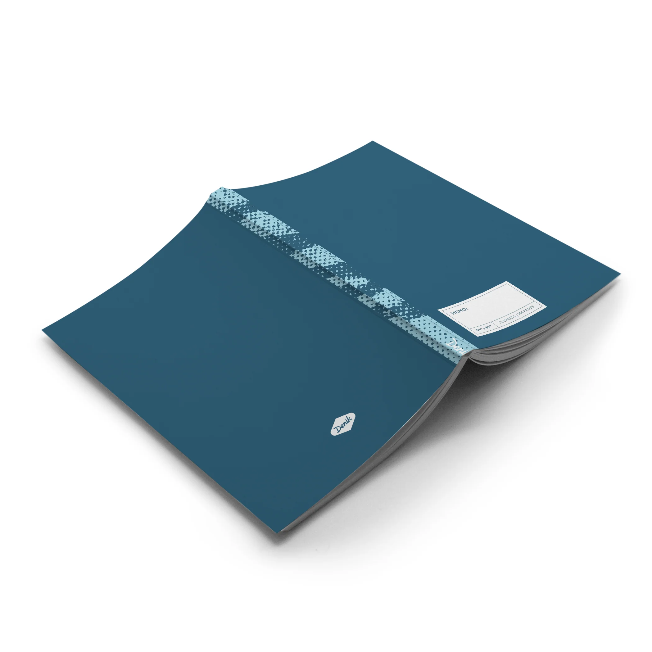 Blue Halftone Classic Layflat Notebook - Image 2