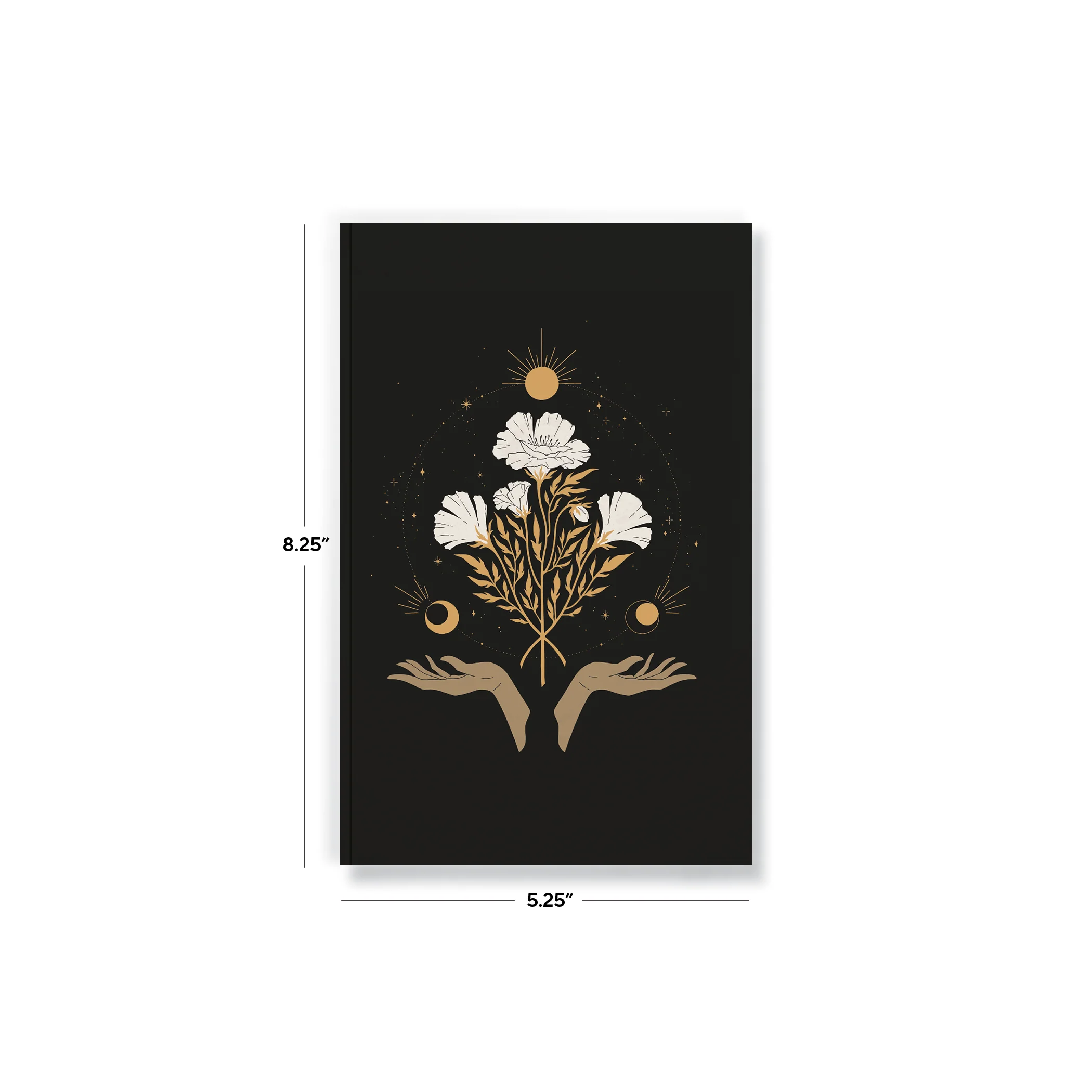 Celestial Flowers Gold Foil Classic Layflat Notebook - Image 3