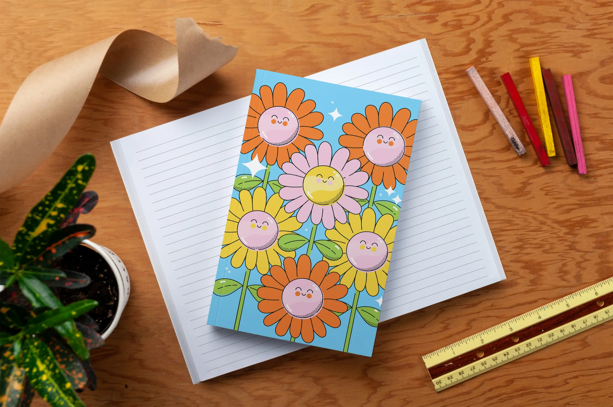 Charbonneau Floral Classic Layflat Notebook - Image 3