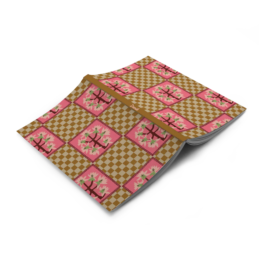 Checker Orchid Classic Layflat Notebook - Image 2