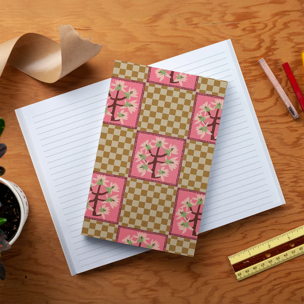 Checker Orchid Classic Layflat Notebook - Image 4