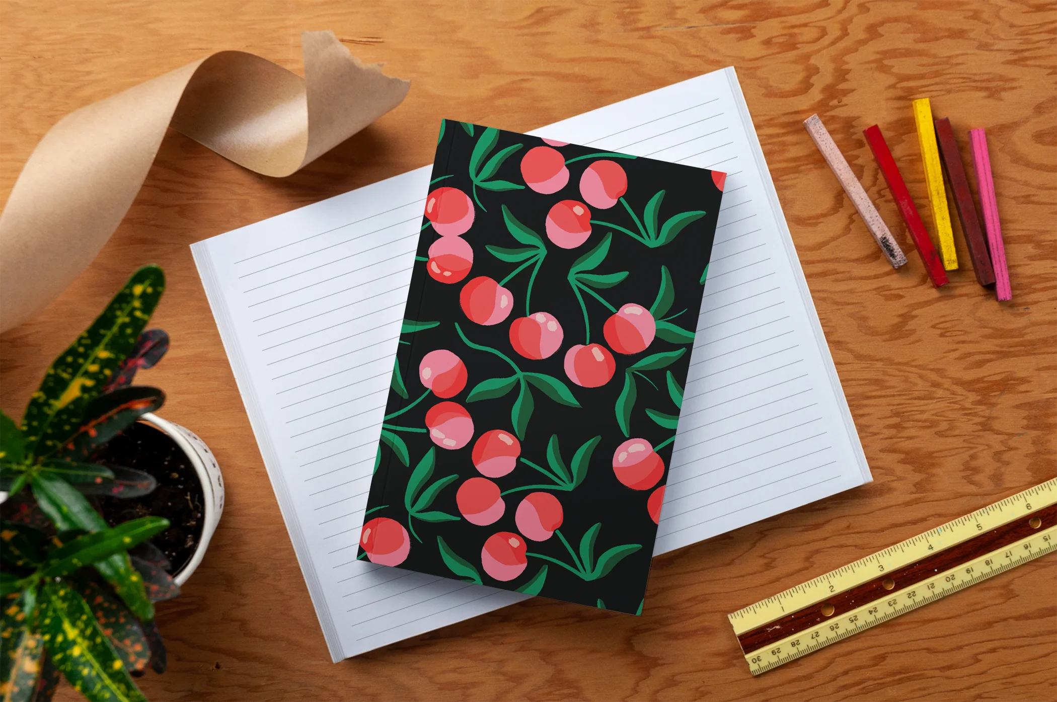 Cherries Classic Layflat Notebook - Image 3