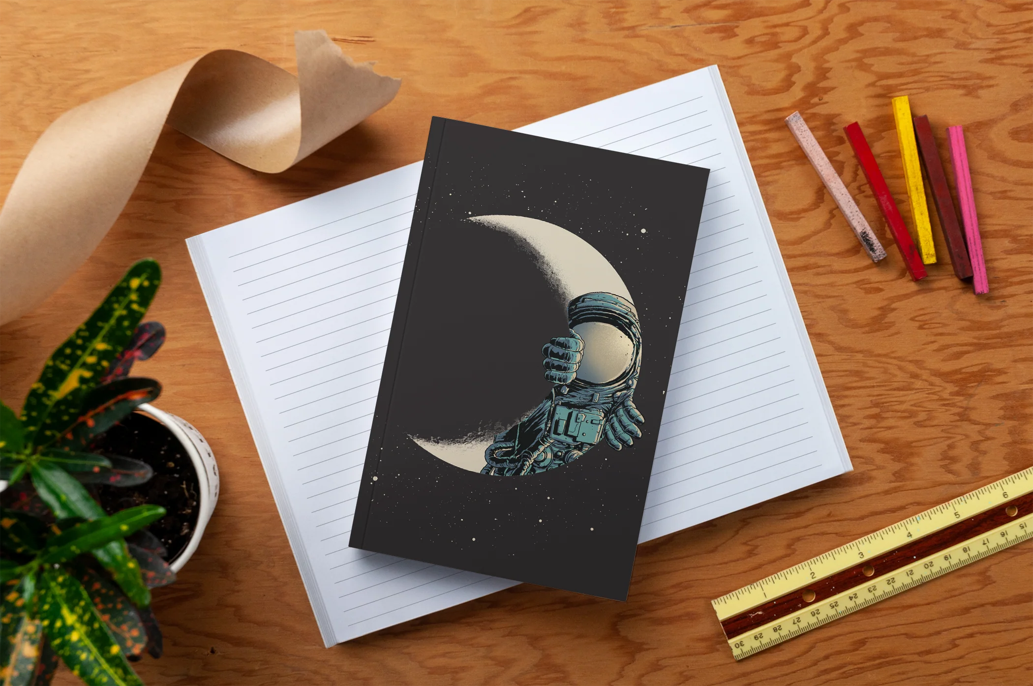 Crescent Moon Classic Layflat Notebook - Image 4