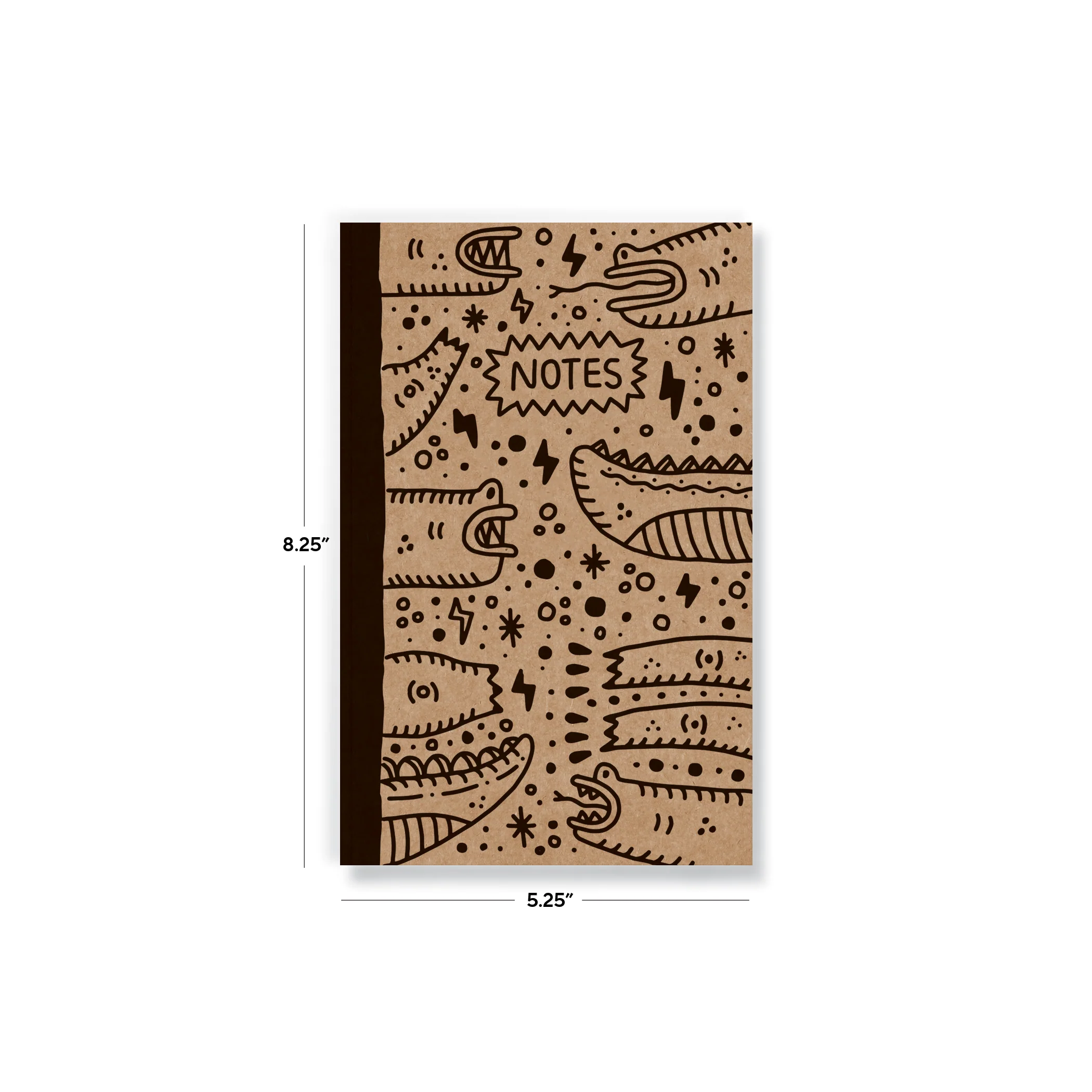 Crocodile Outlines Kraft Classic Layflat Notebook - Image 3