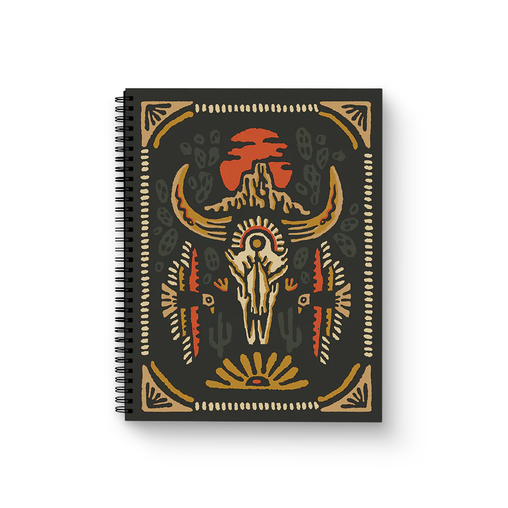 Desert Skull Medium Wire-O Spiral Notebook