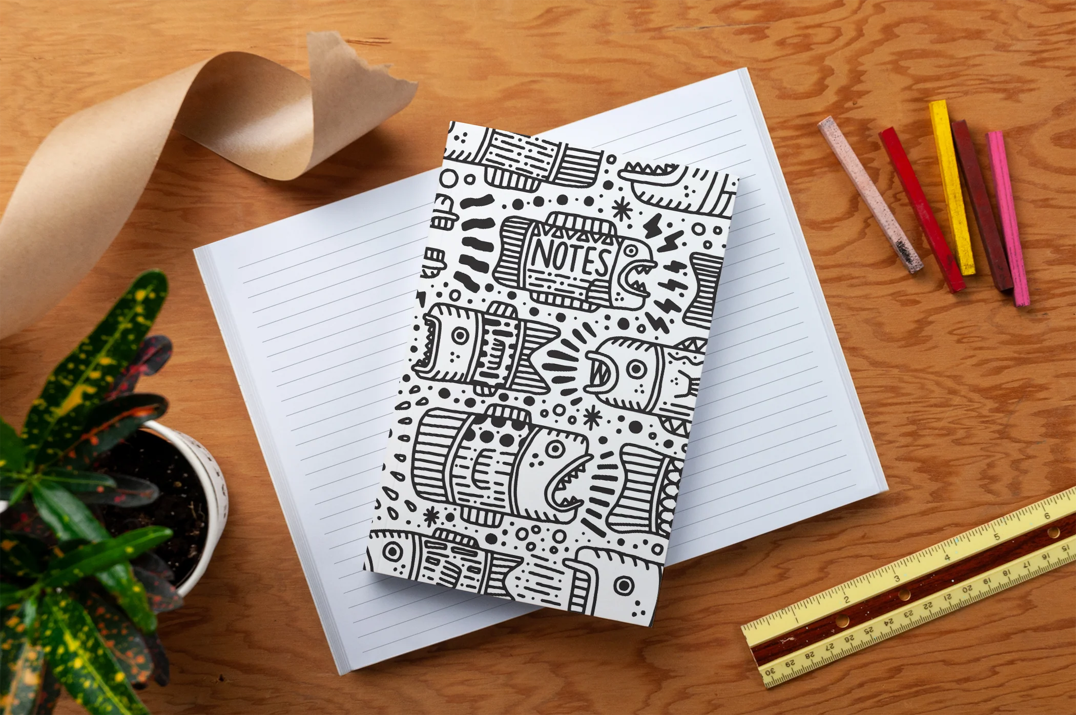 Fish Outlines Classic Layflat Notebook - Image 4