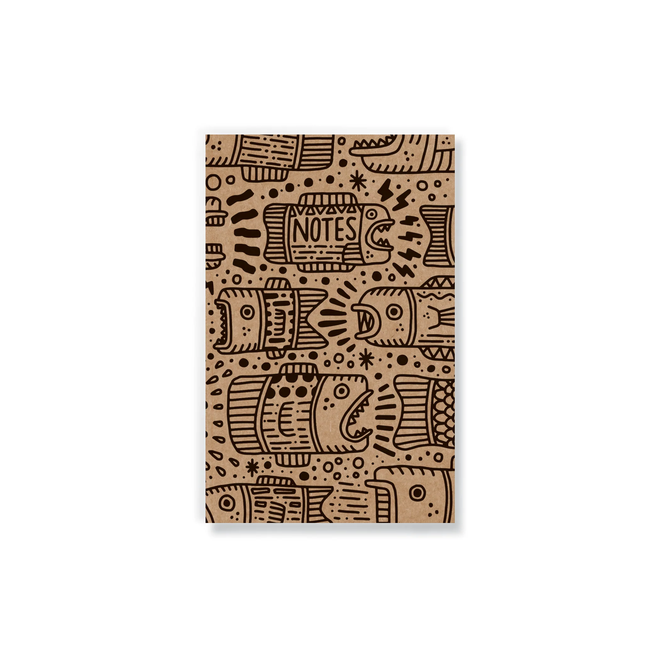 Fish Outlines Kraft Classic Layflat Notebook