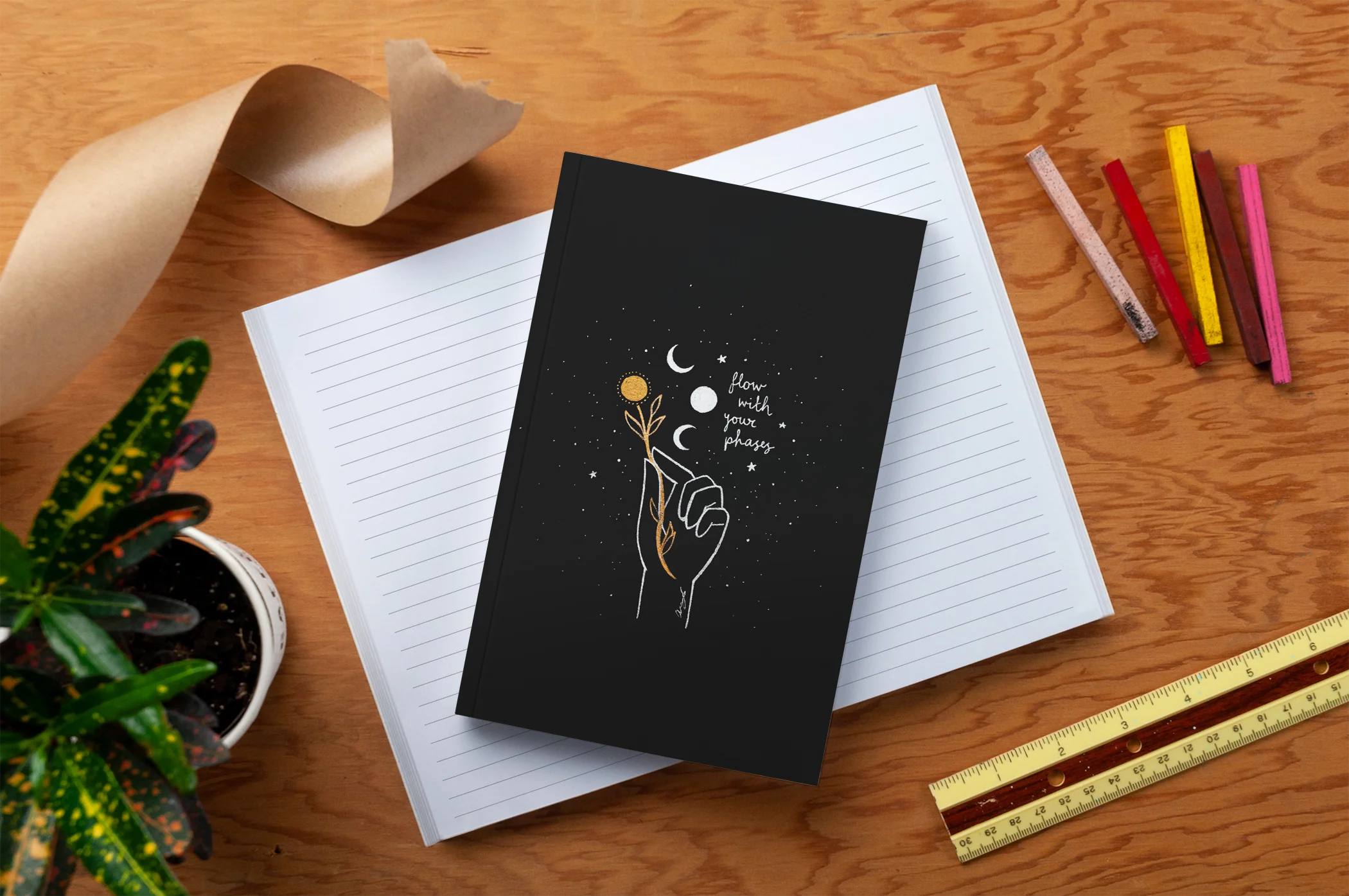 Flow With Your Phases Layflat Classic Notebook - Image 5