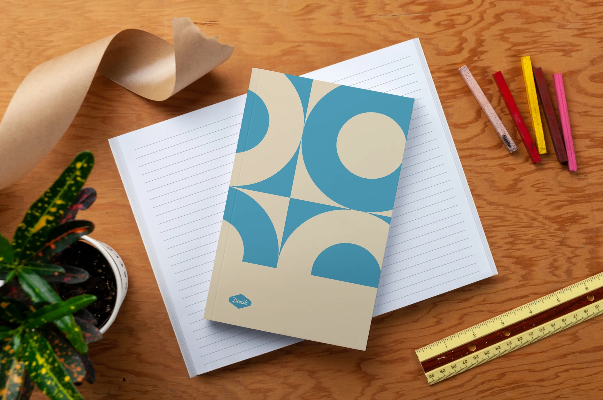 Geometric Squared Classic Layflat Notebook - Image 4