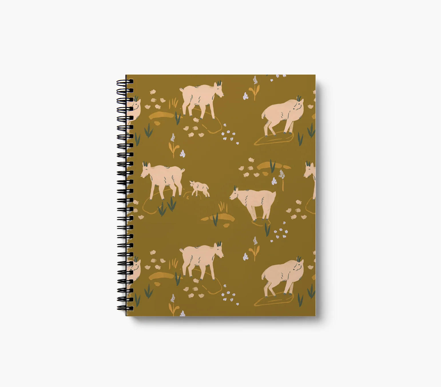 Goats Medium Wire-O Spiral Notebook