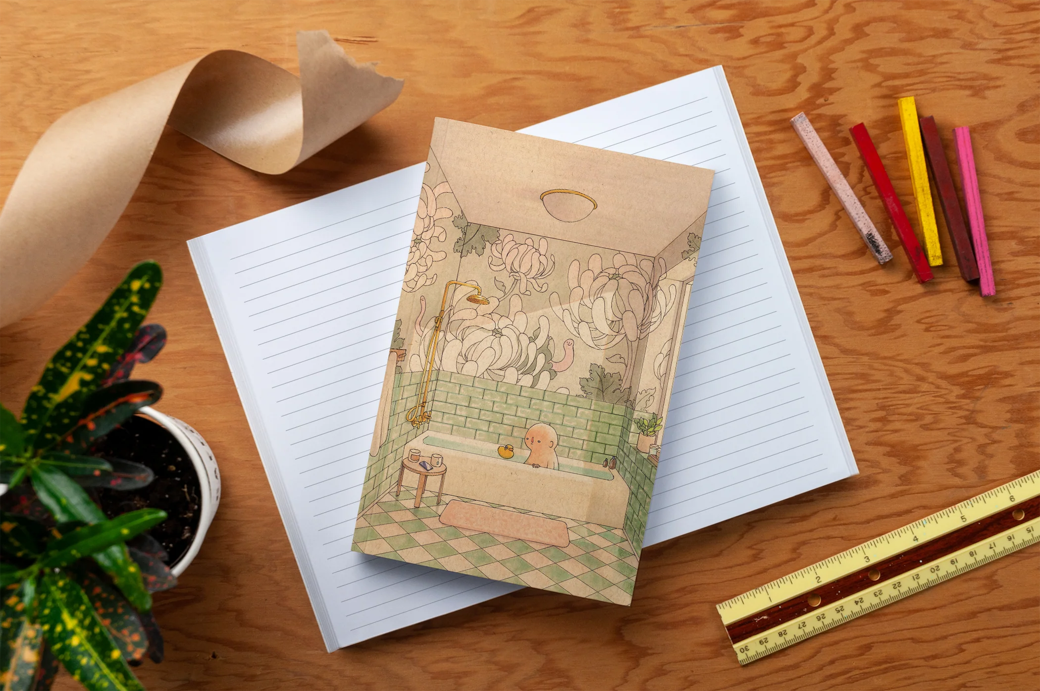 Green Bath Classic Layflat Notebook - Image 4