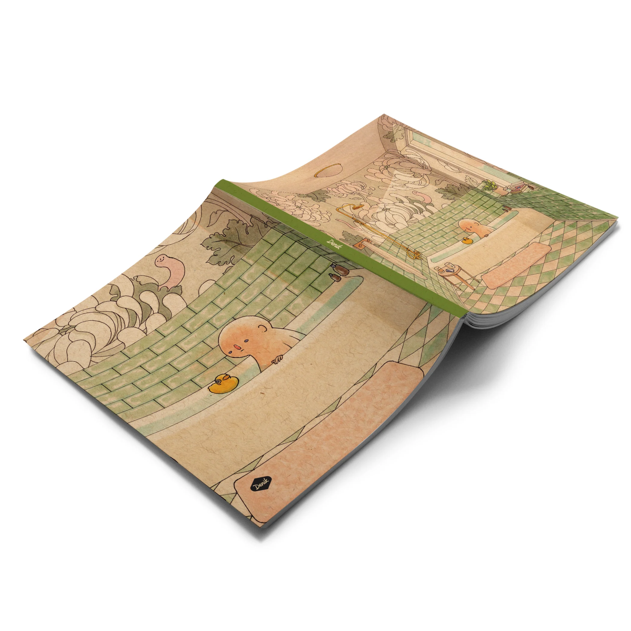 Green Bath Large Layflat Notebook - Image 2