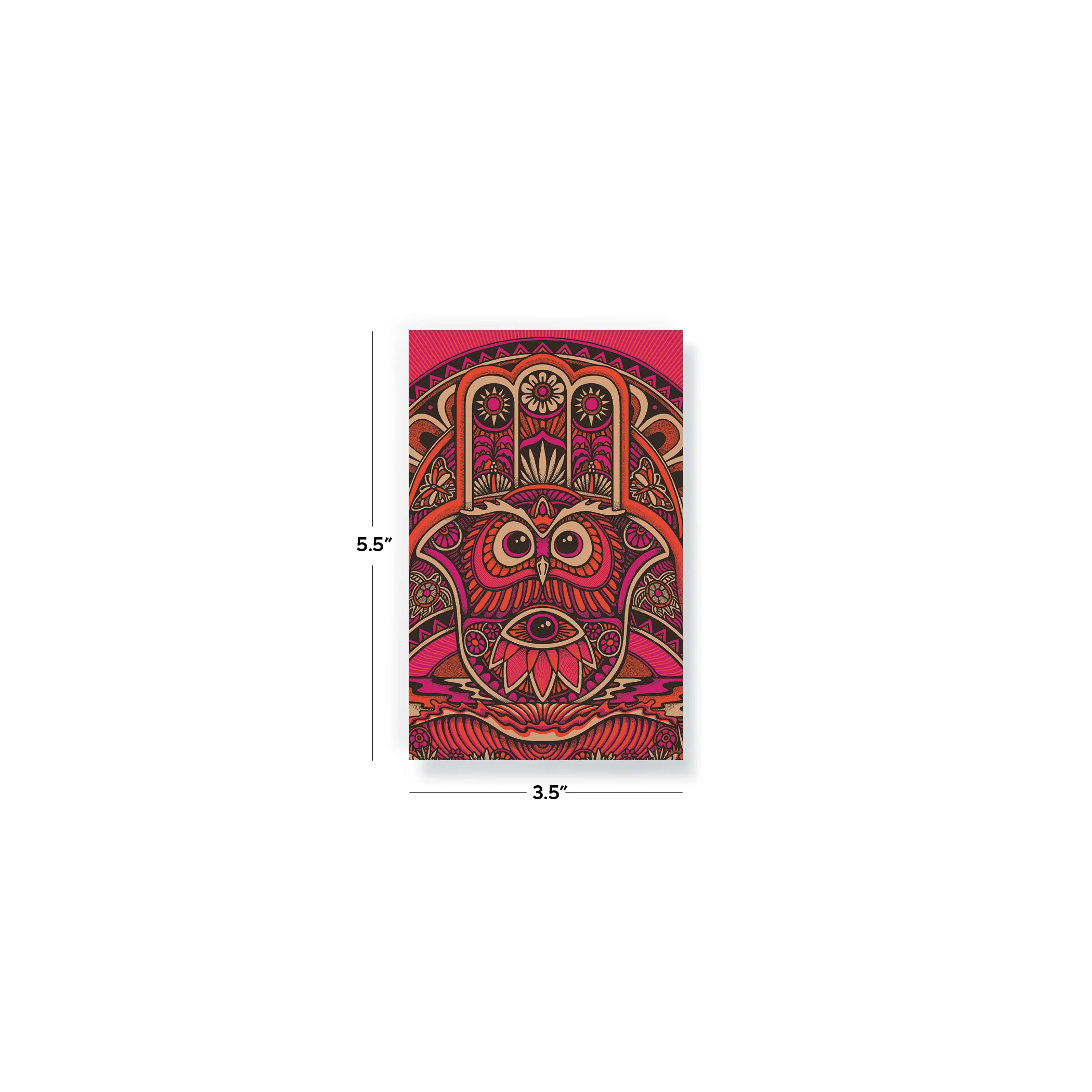 Hamsa Owl Pocket Notebook - Image 3