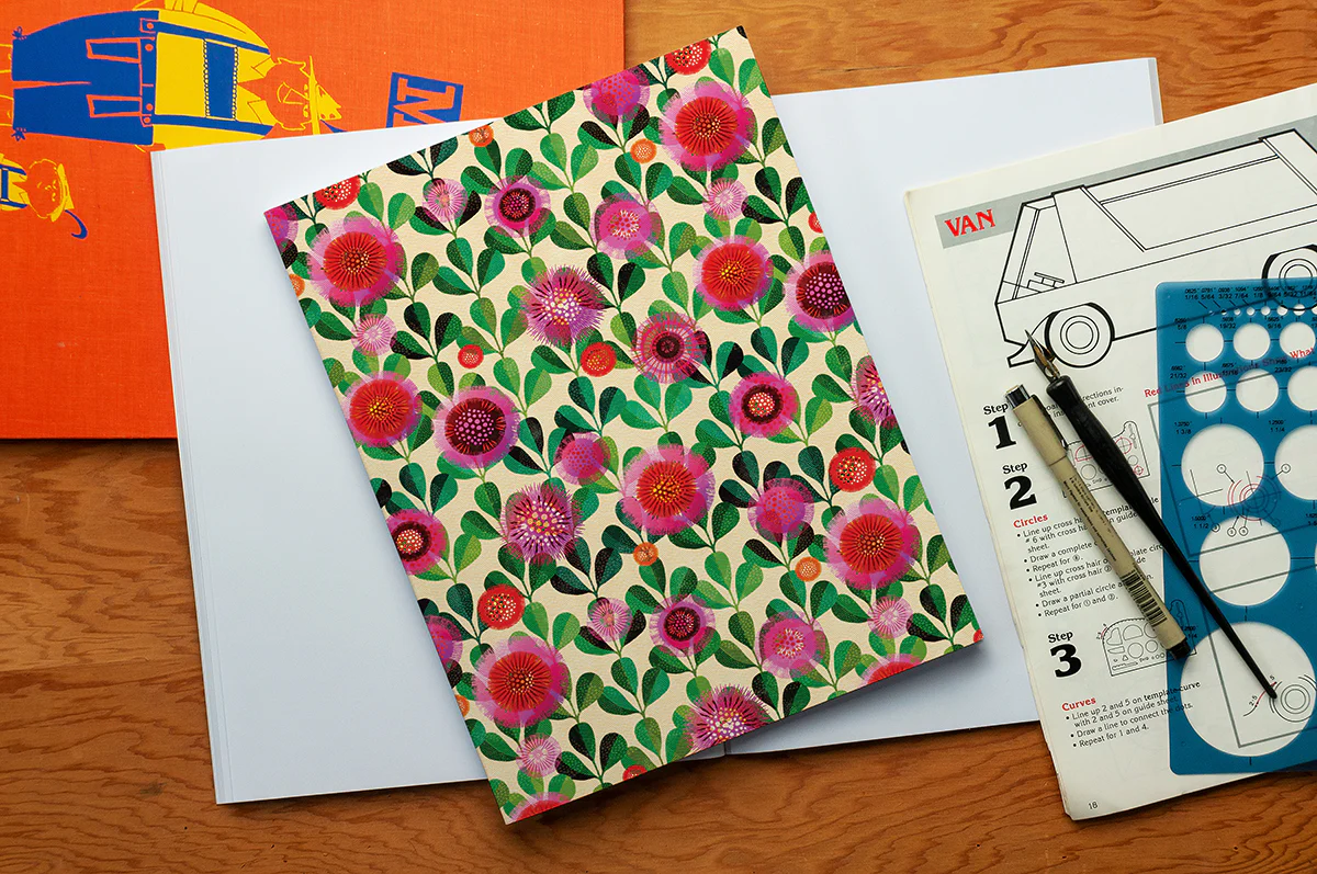Hand Print Blooms Large Layflat Notebook - Image 4