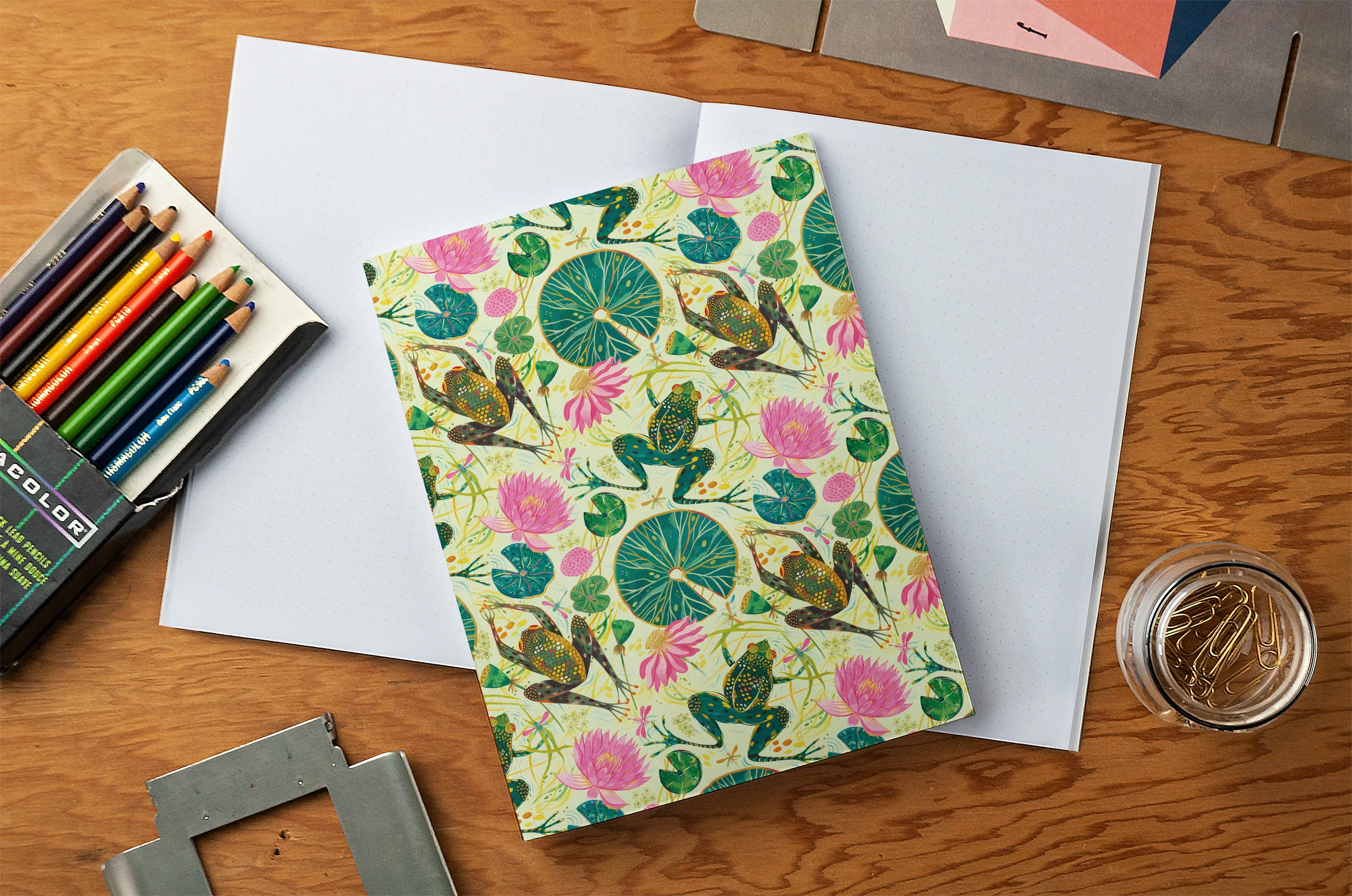 Leap Year Frogs Medium Layflat Notebook - Image 4