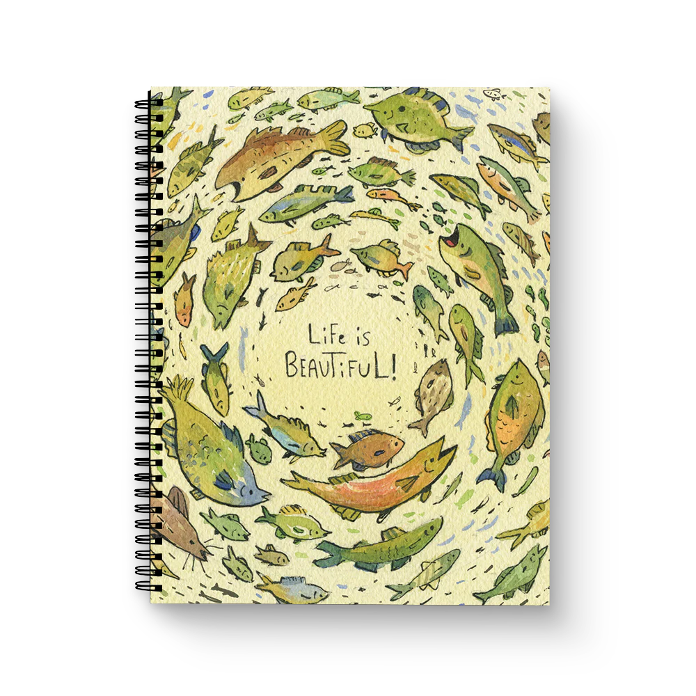Life is Beautiful Medium Wire-O Spiral Notebook