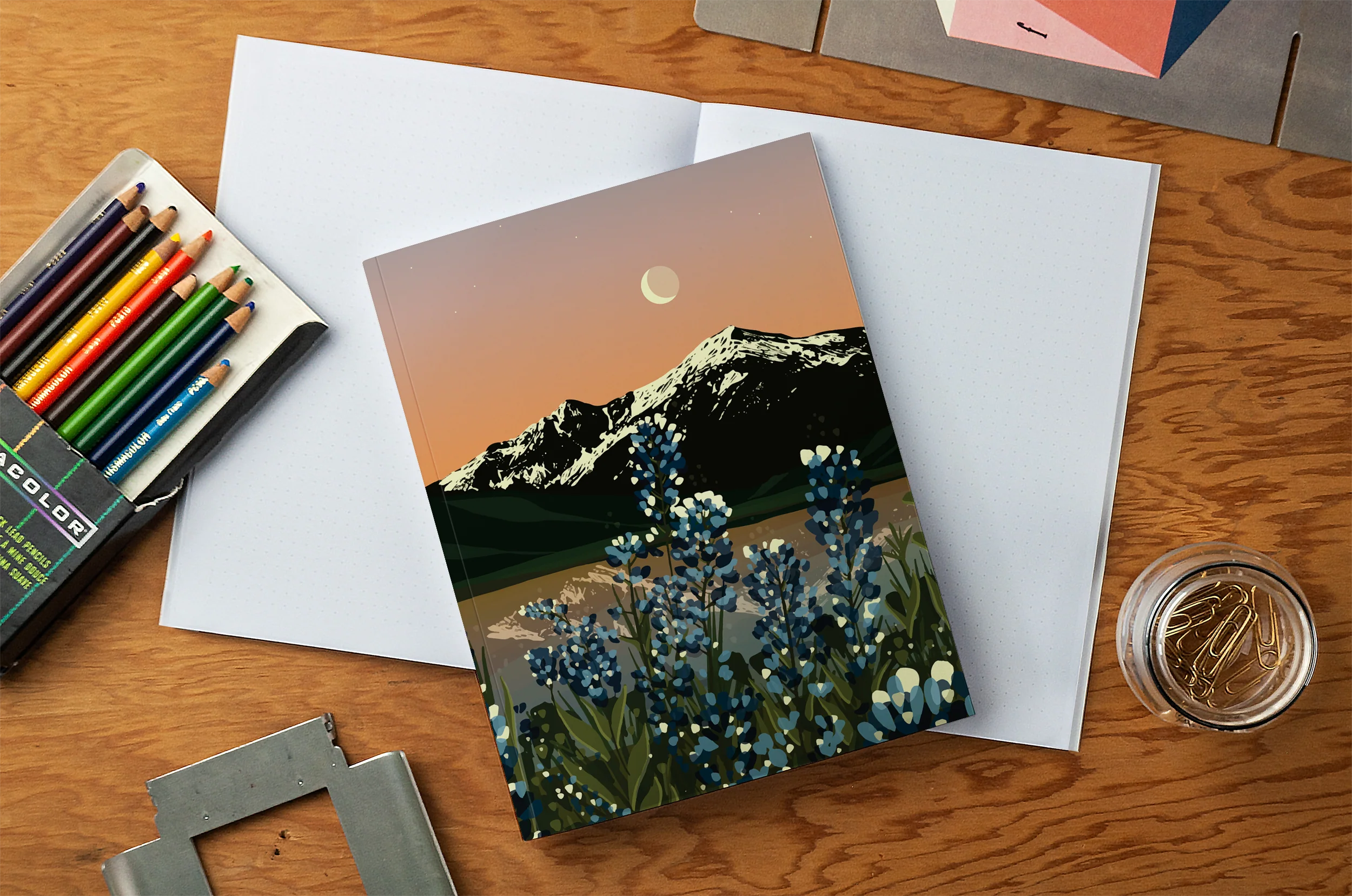 Lupines Medium Layflat Notebook - Image 3