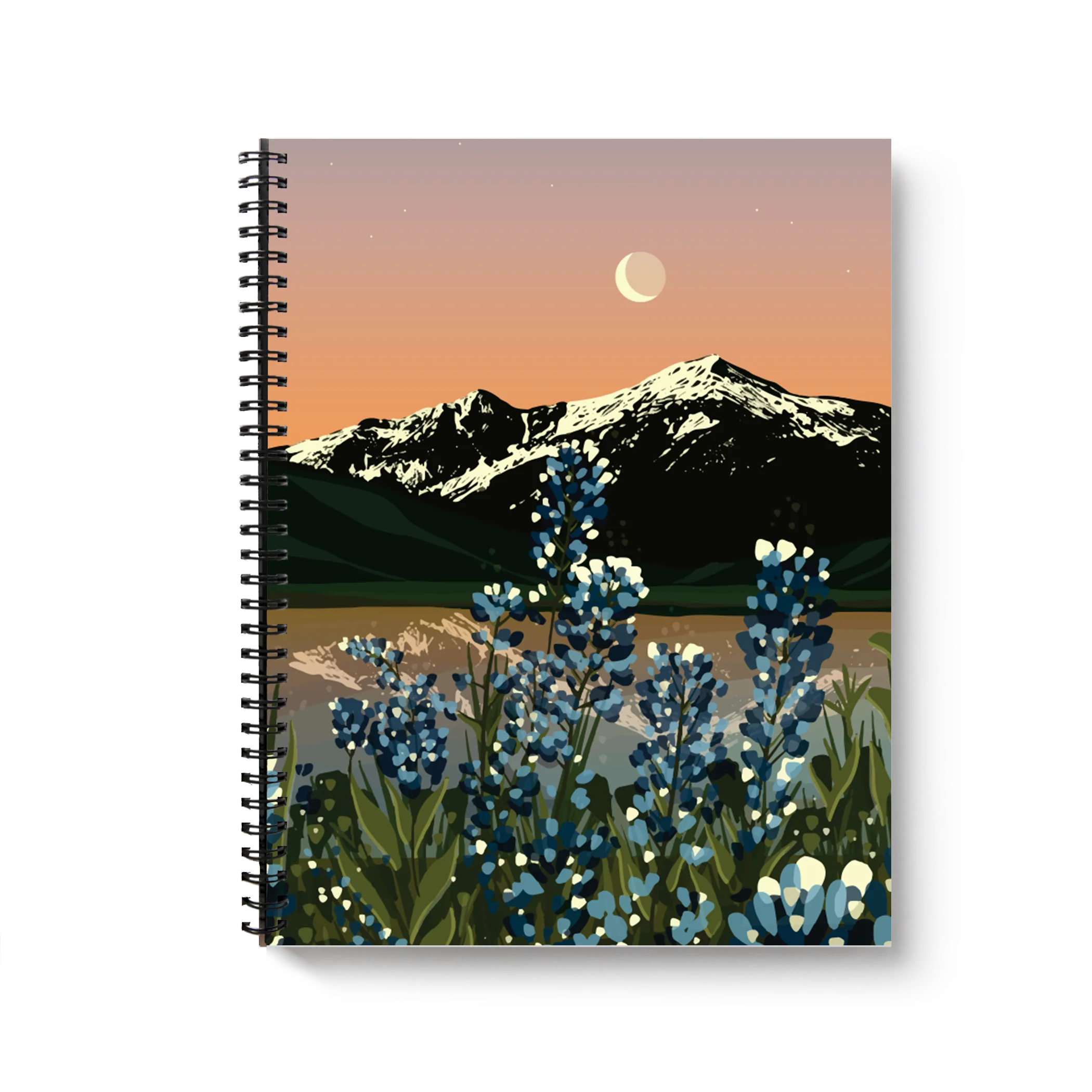Lupines Medium Wire-O Spiral Notebook