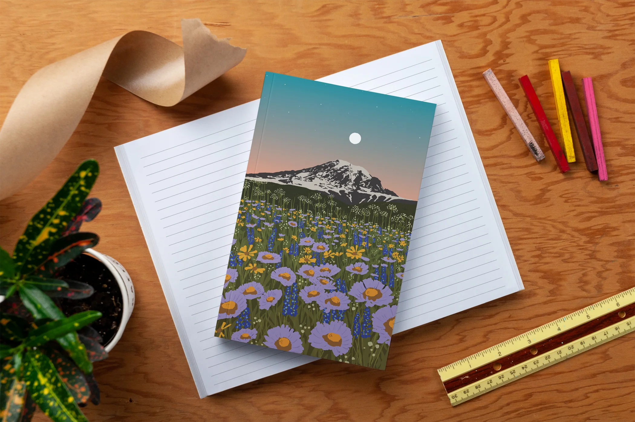Mountain Flowers Classic Layflat Notebook - Image 3