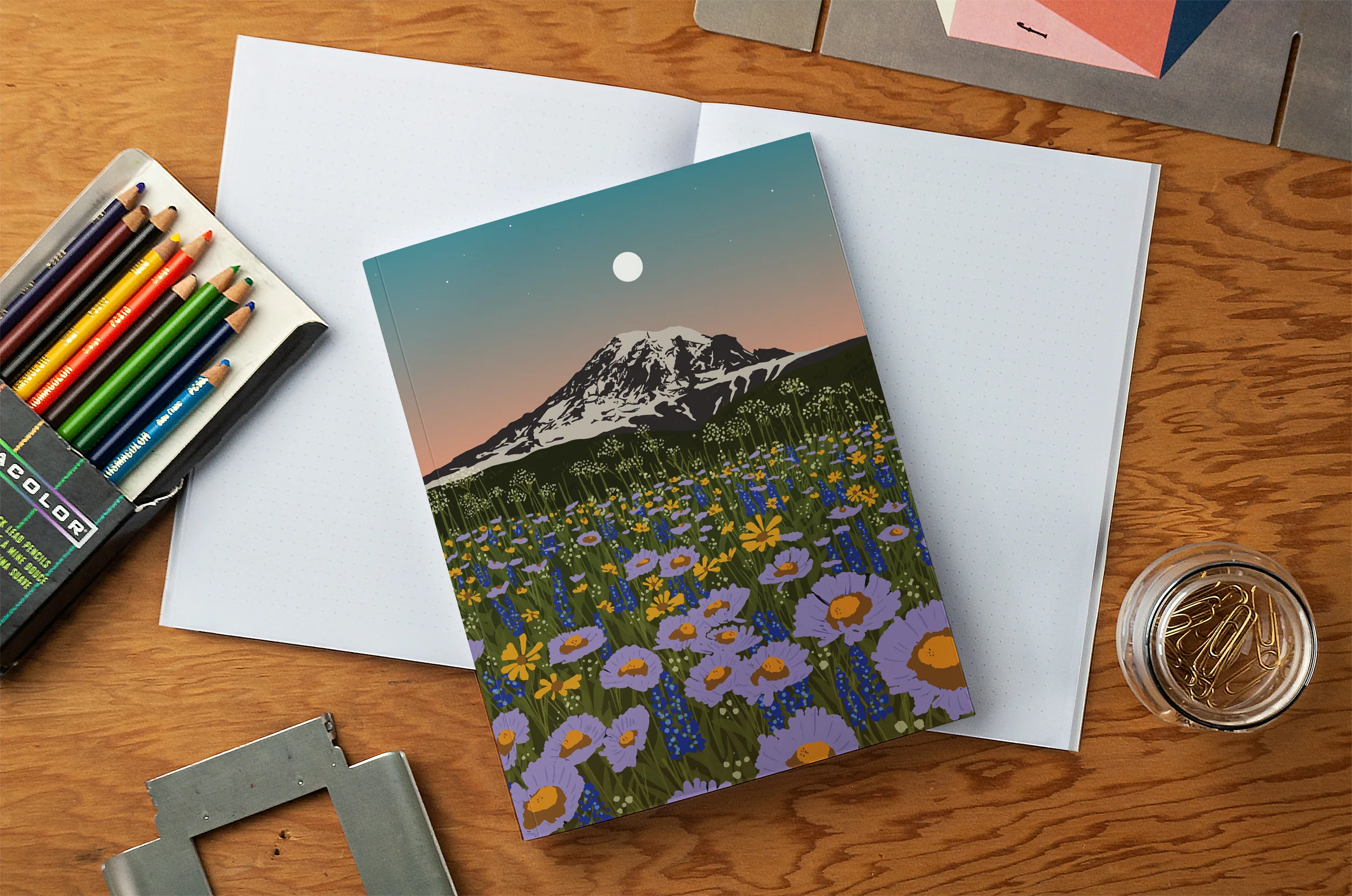 Mountain Flowers Medium Layflat Notebook - Image 3