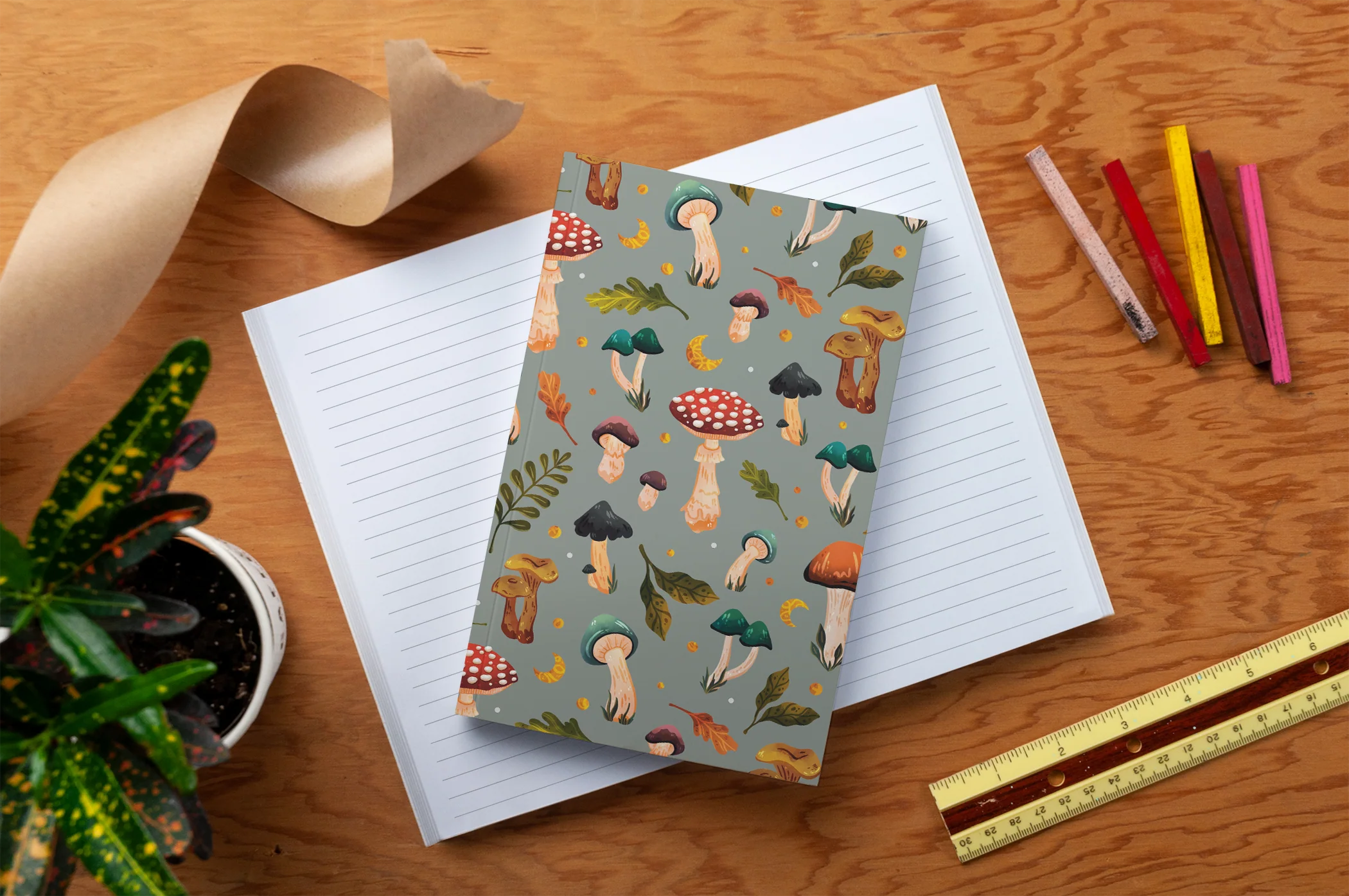 Mushroom Garden Classic Layflat Notebook - Image 3