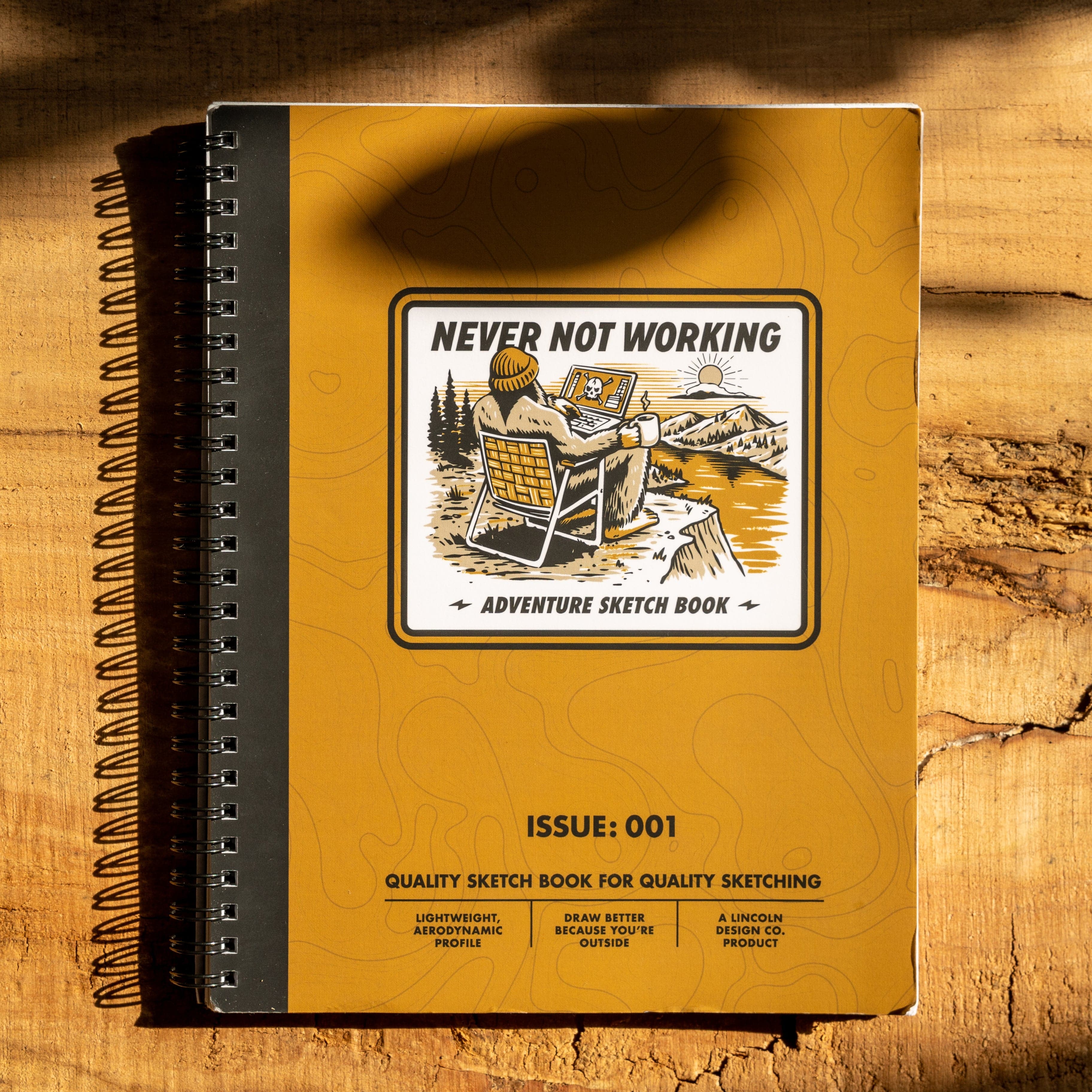 Never Not Working Medium Wire-O Spiral Notebook