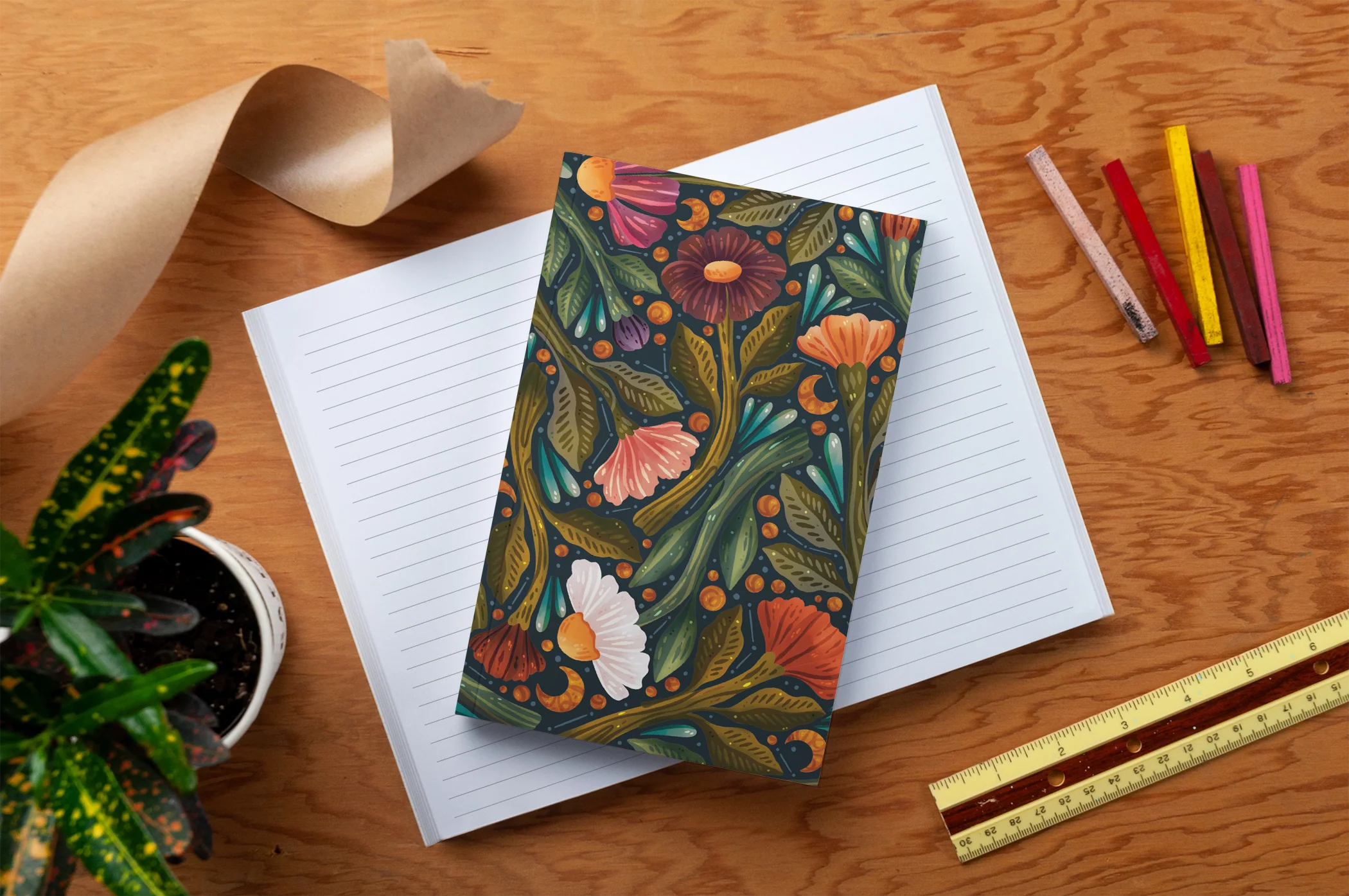 Nightsky Floral Classic Layflat Notebook - Image 3