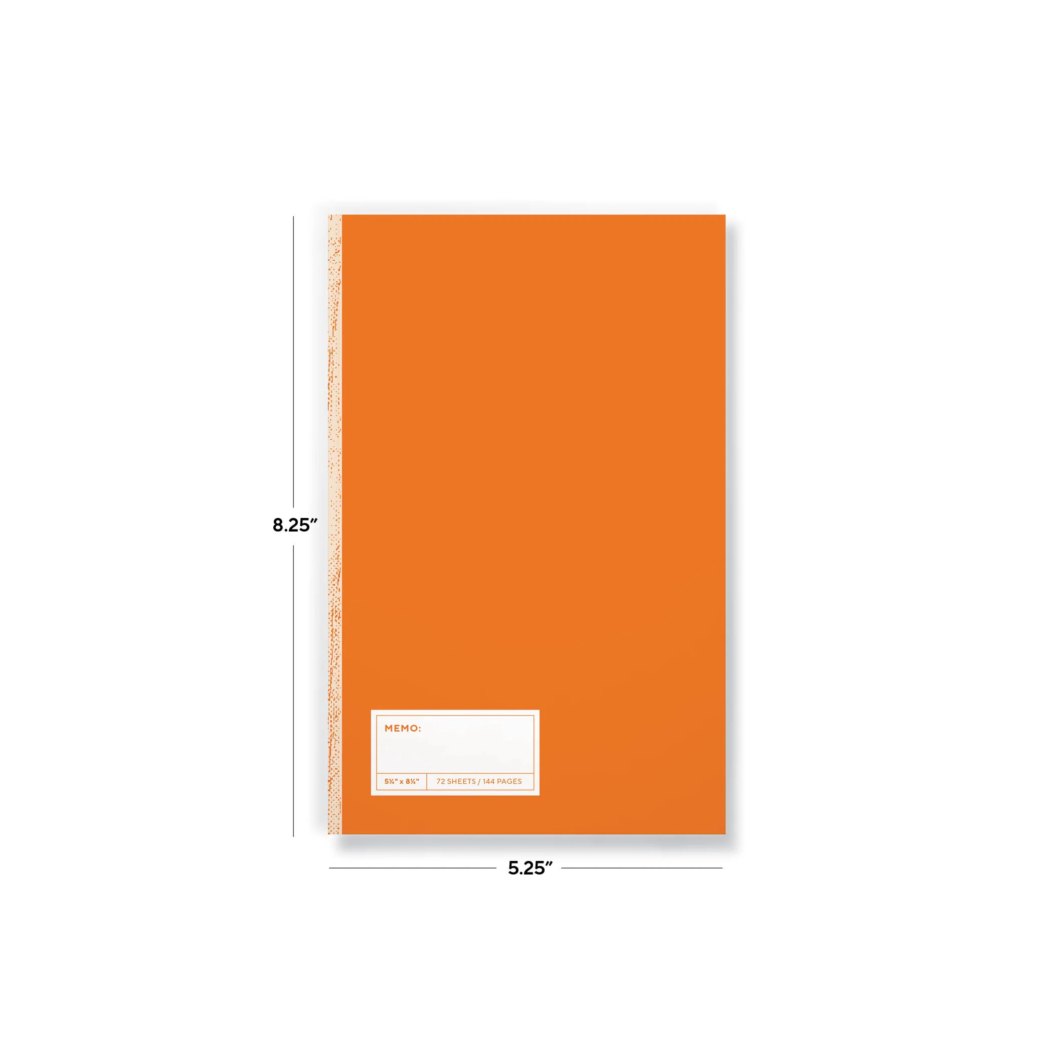 Orange Halftone Classic Layflat Notebook - Image 3