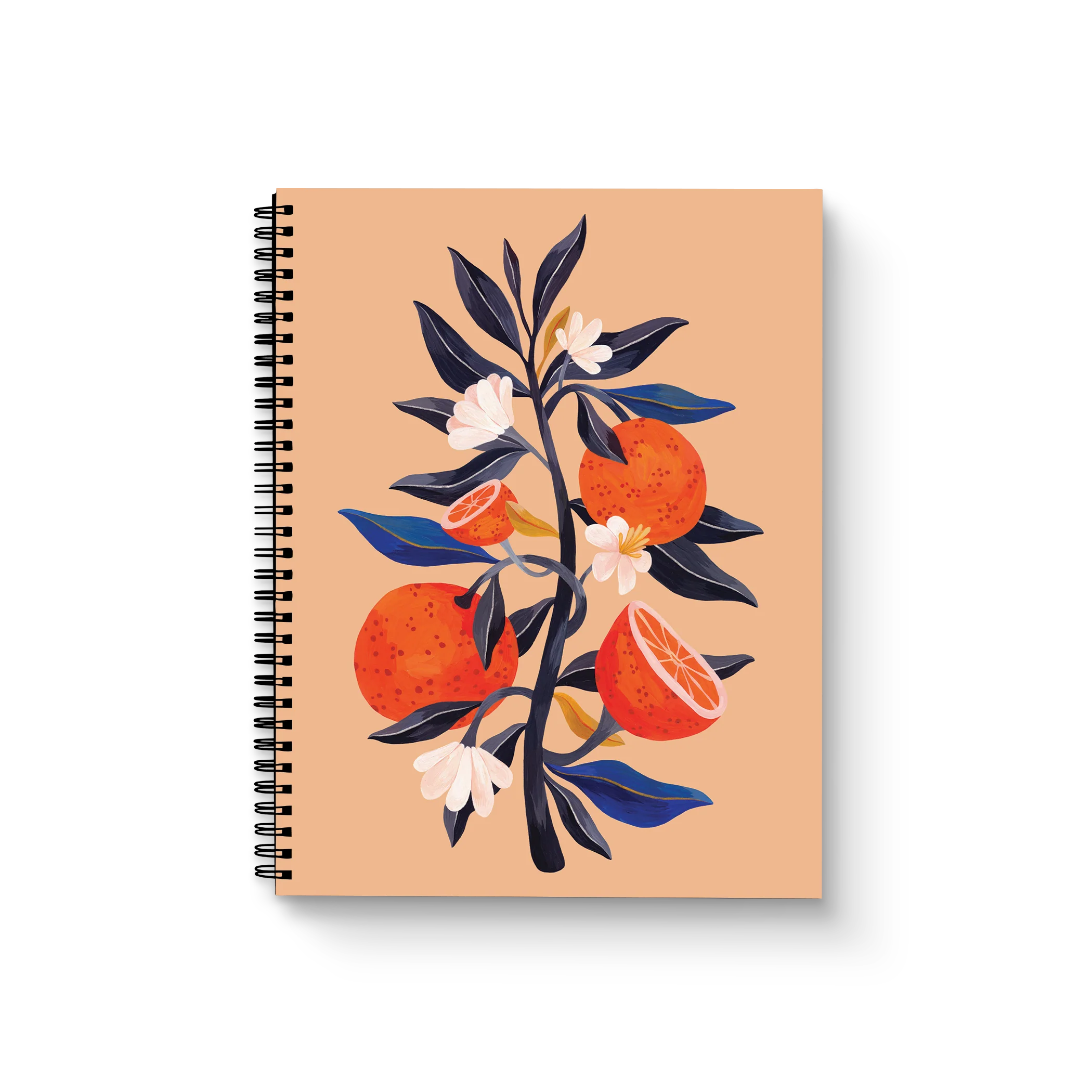Orange Tree Medium Wire-O Spiral Notebook
