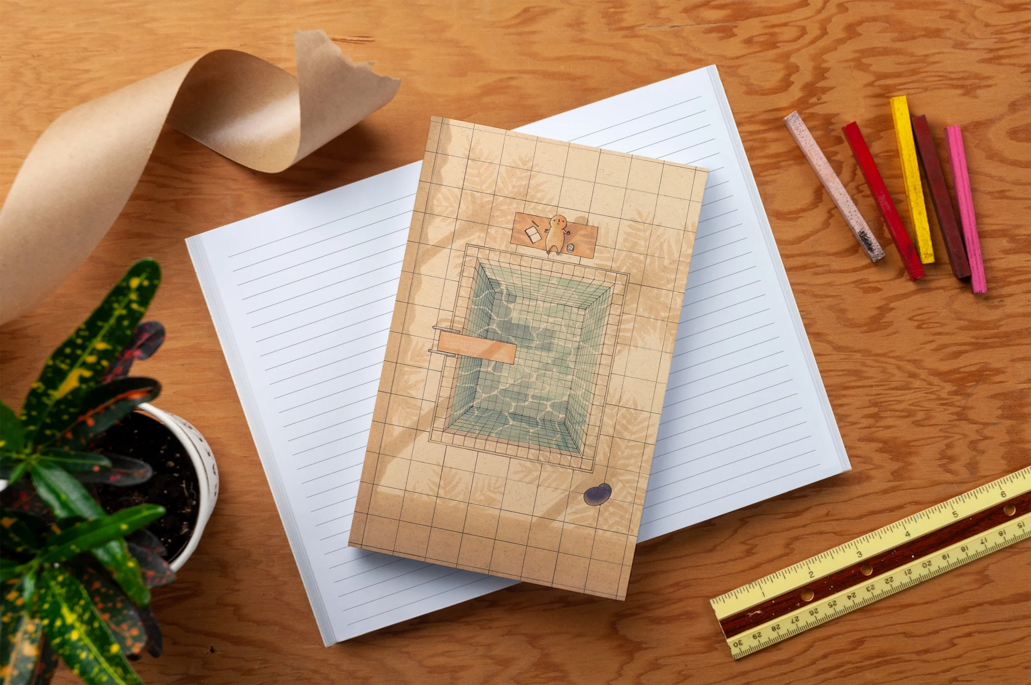 Palm Shadows Classic Layflat Notebook - Image 4