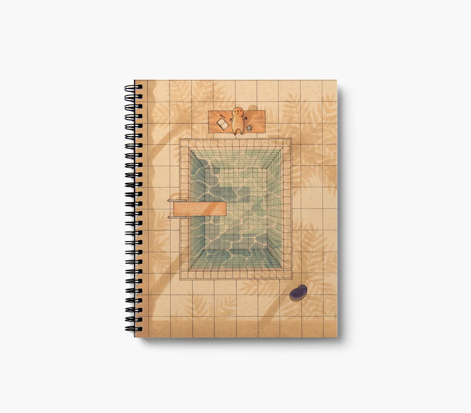 Palm Shadows Medium Wire-O Spiral Notebook