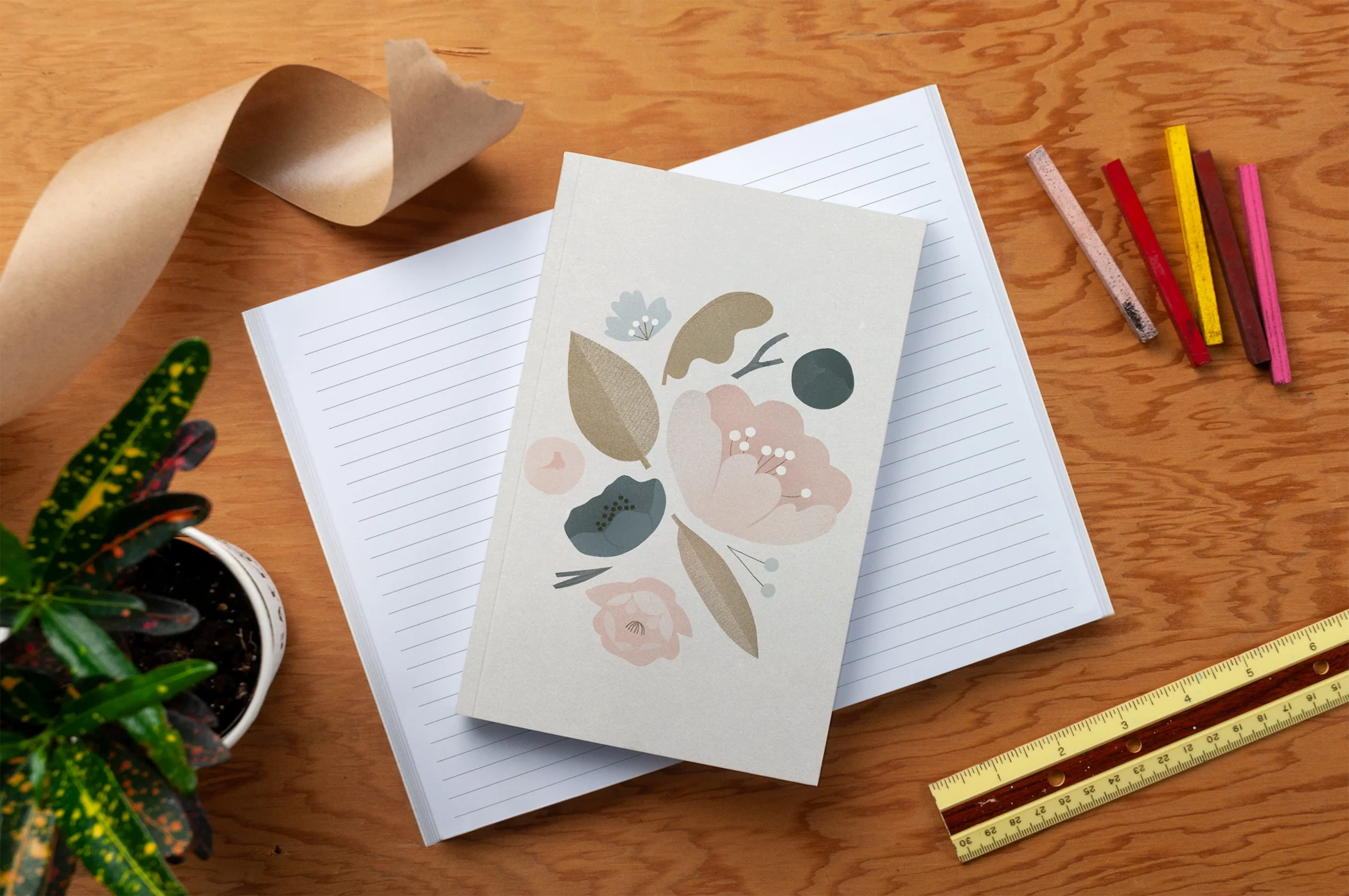 Peonies Classic Layflat Notebook - Image 4