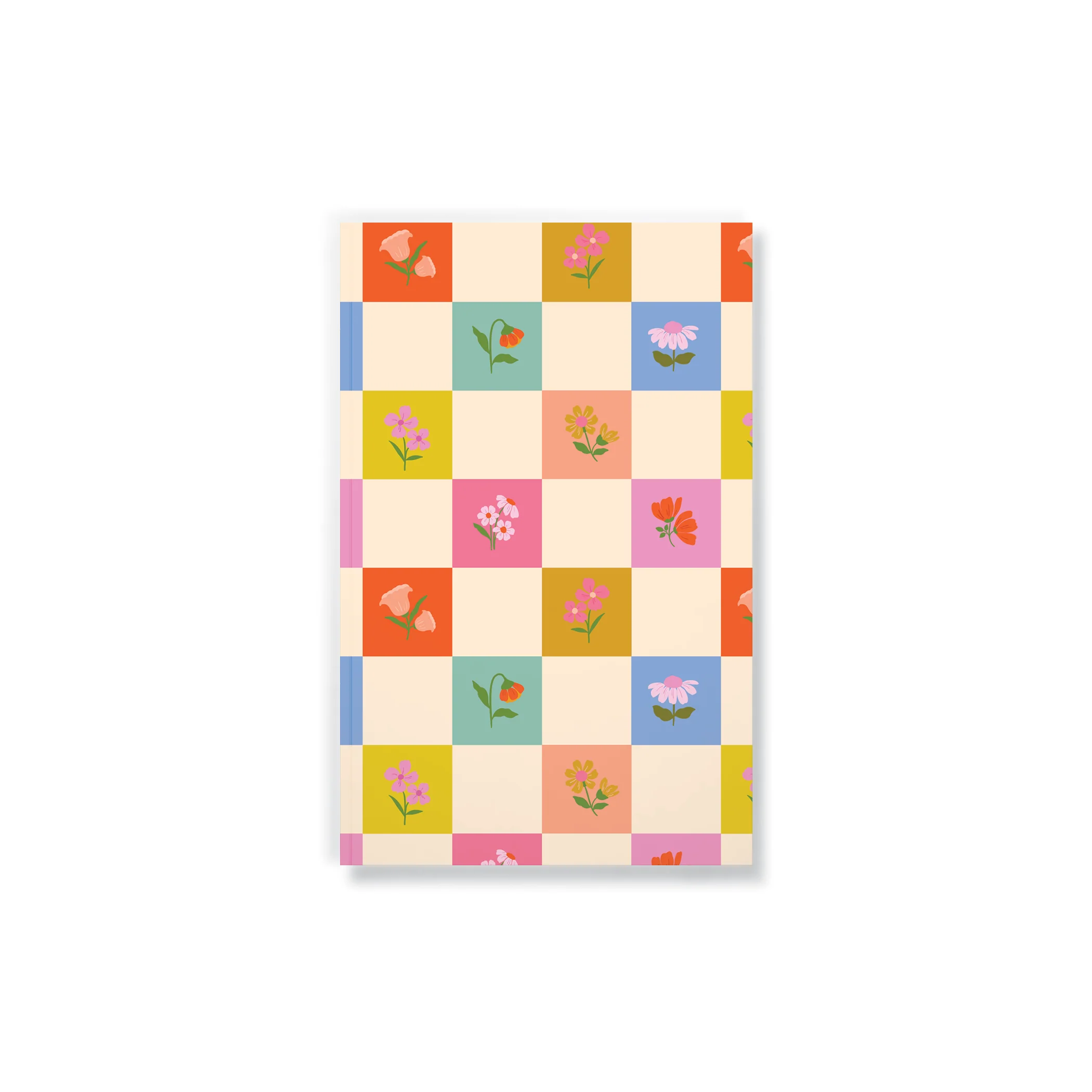 Petals & Checkers Classic Layflat Notebook