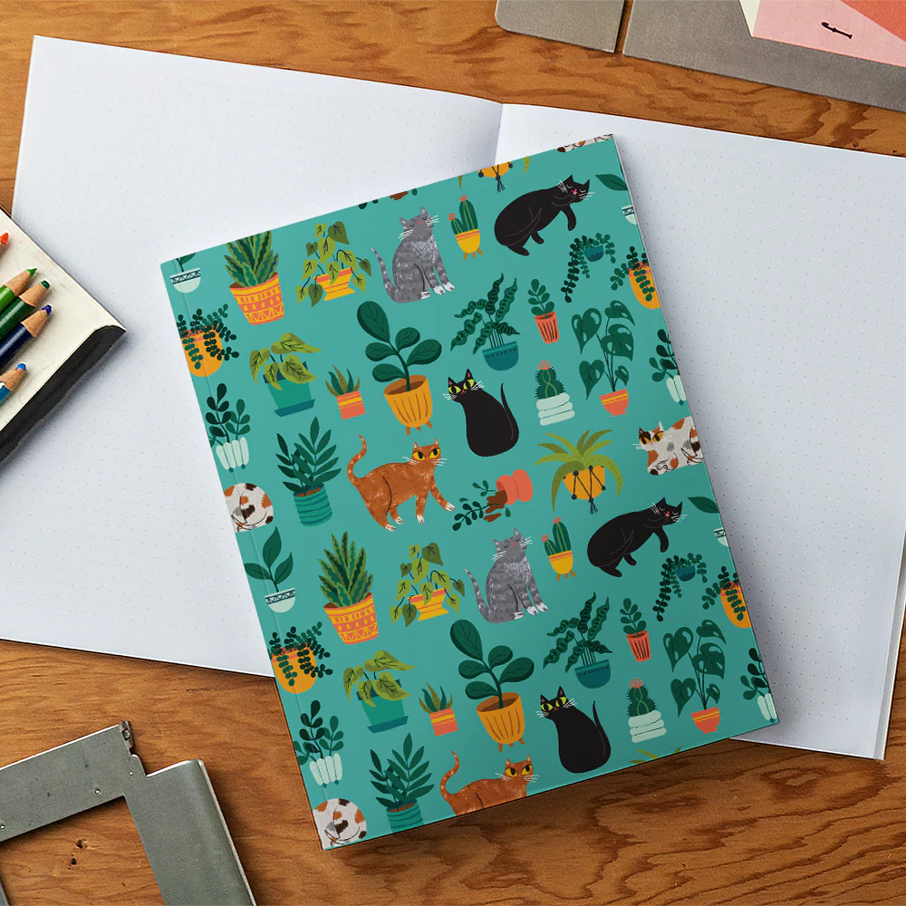 Plant Kitties Medium Layflat Notebook - Image 4