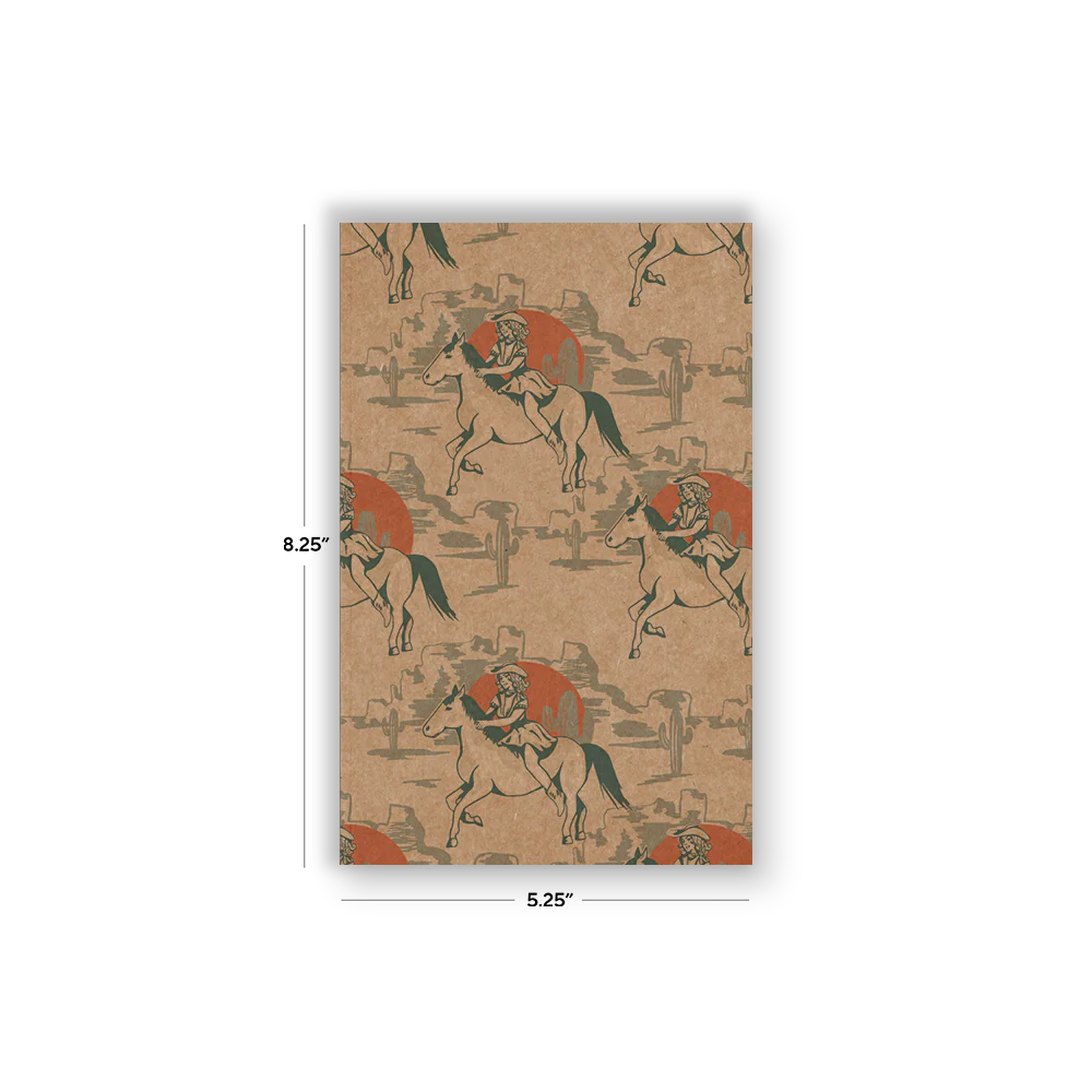 Pretty Cowgirl Kraft Classic Layflat Notebook - Image 2