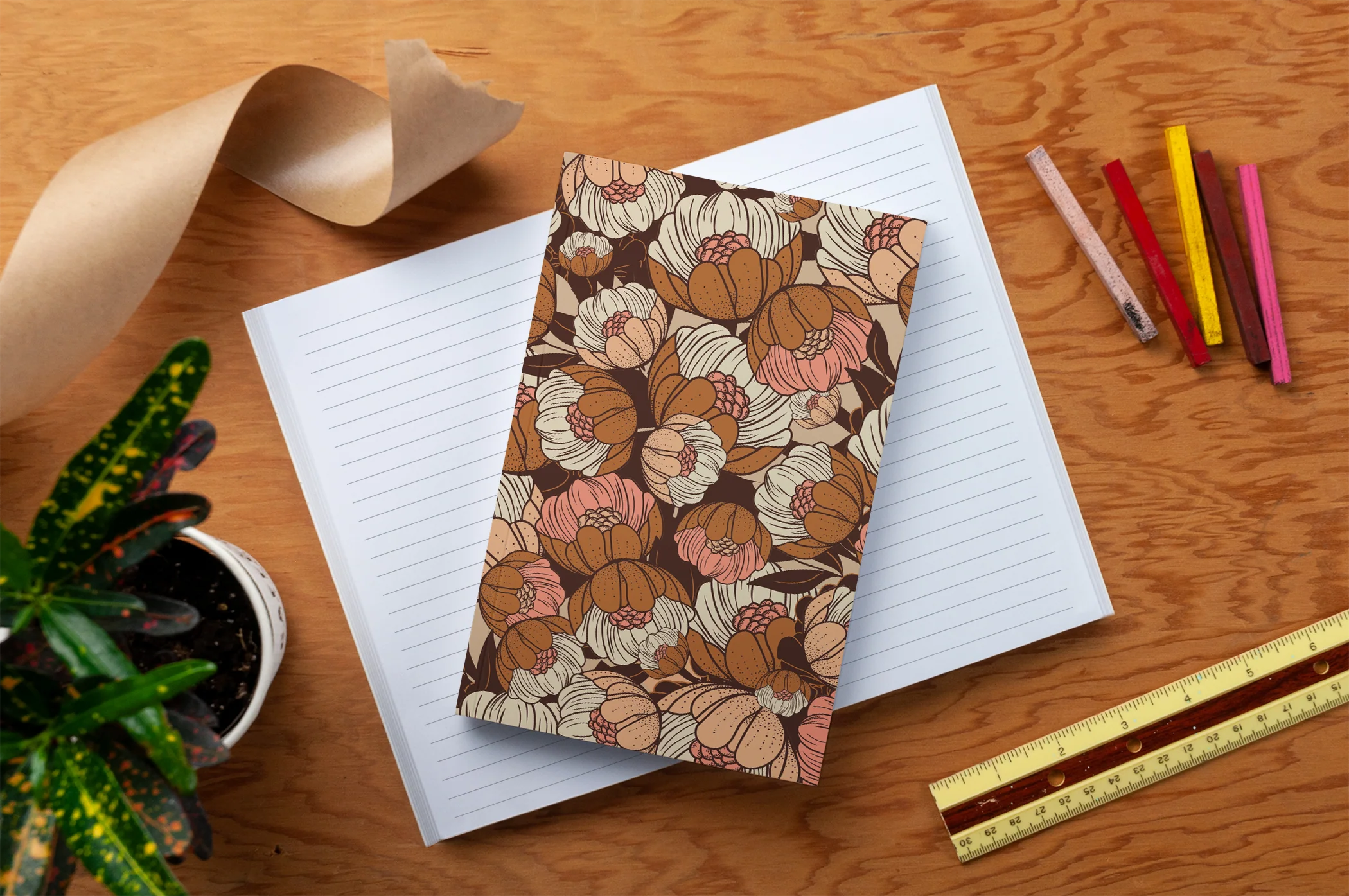 Rustic Blossoms Classic Layflat Notebook - Image 3