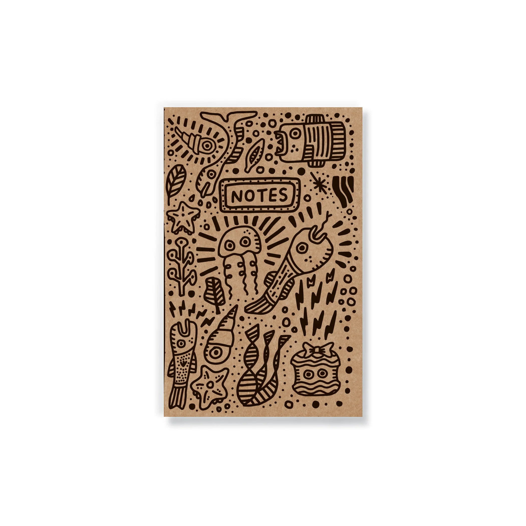 Seascape Outlines Kraft Classic Layflat Notebook