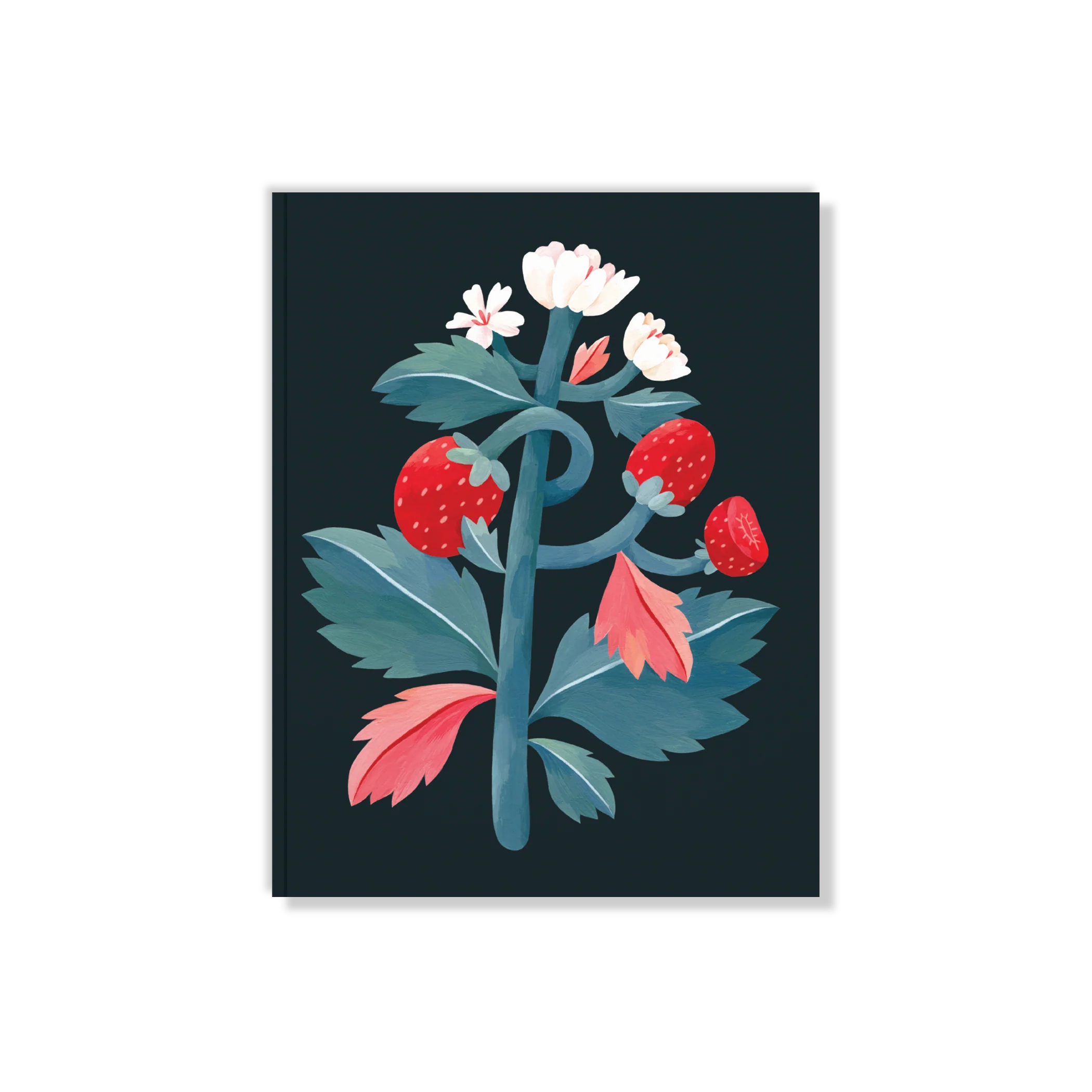 Strawberry Stalk Medium Layflat Notebook