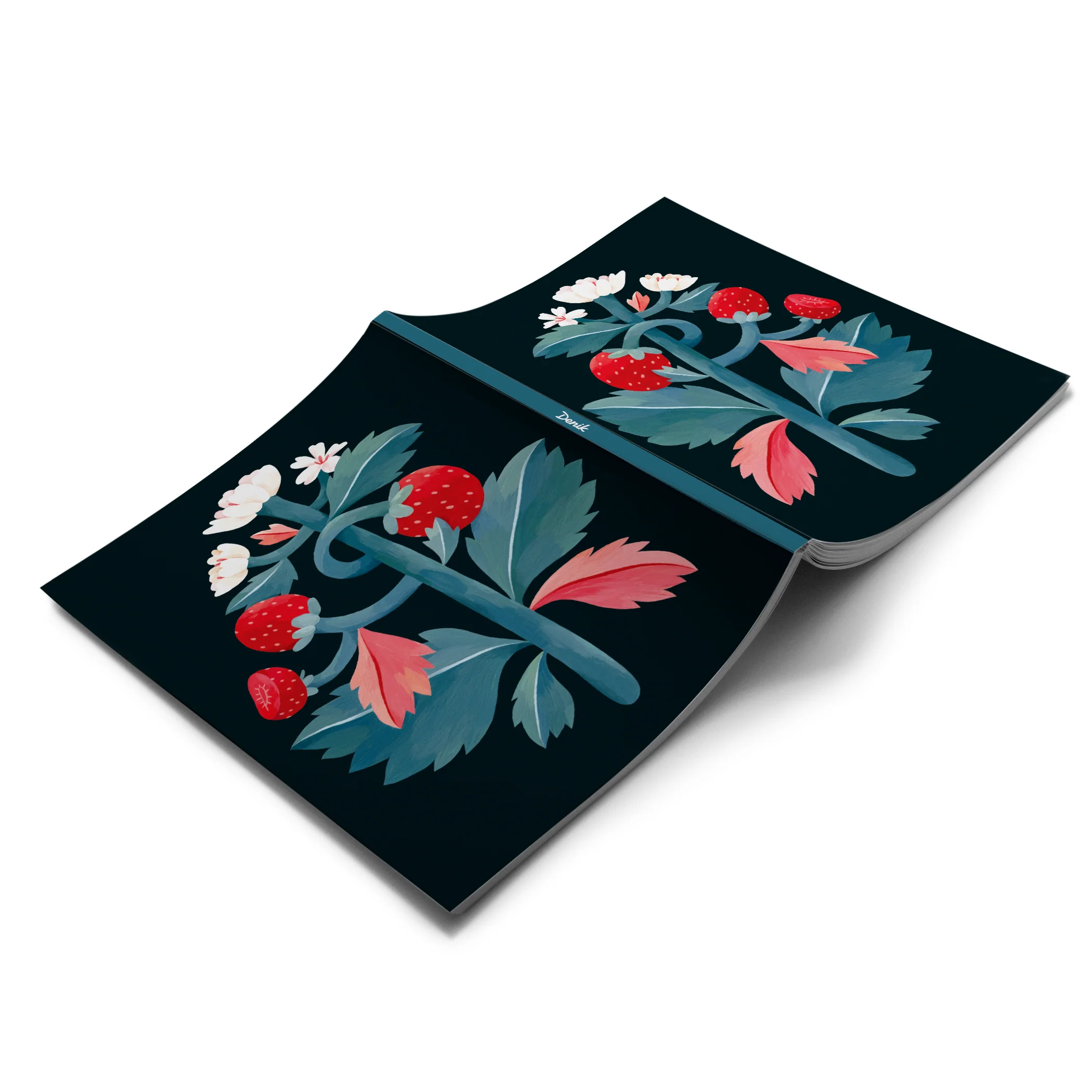 Strawberry Stalk Medium Layflat Notebook - Image 2