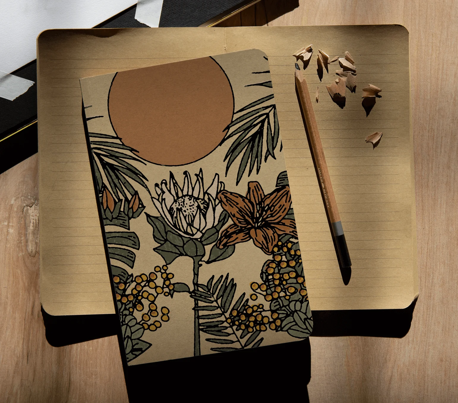 Summer Moon Kraft Layflat Notebook - Image 4